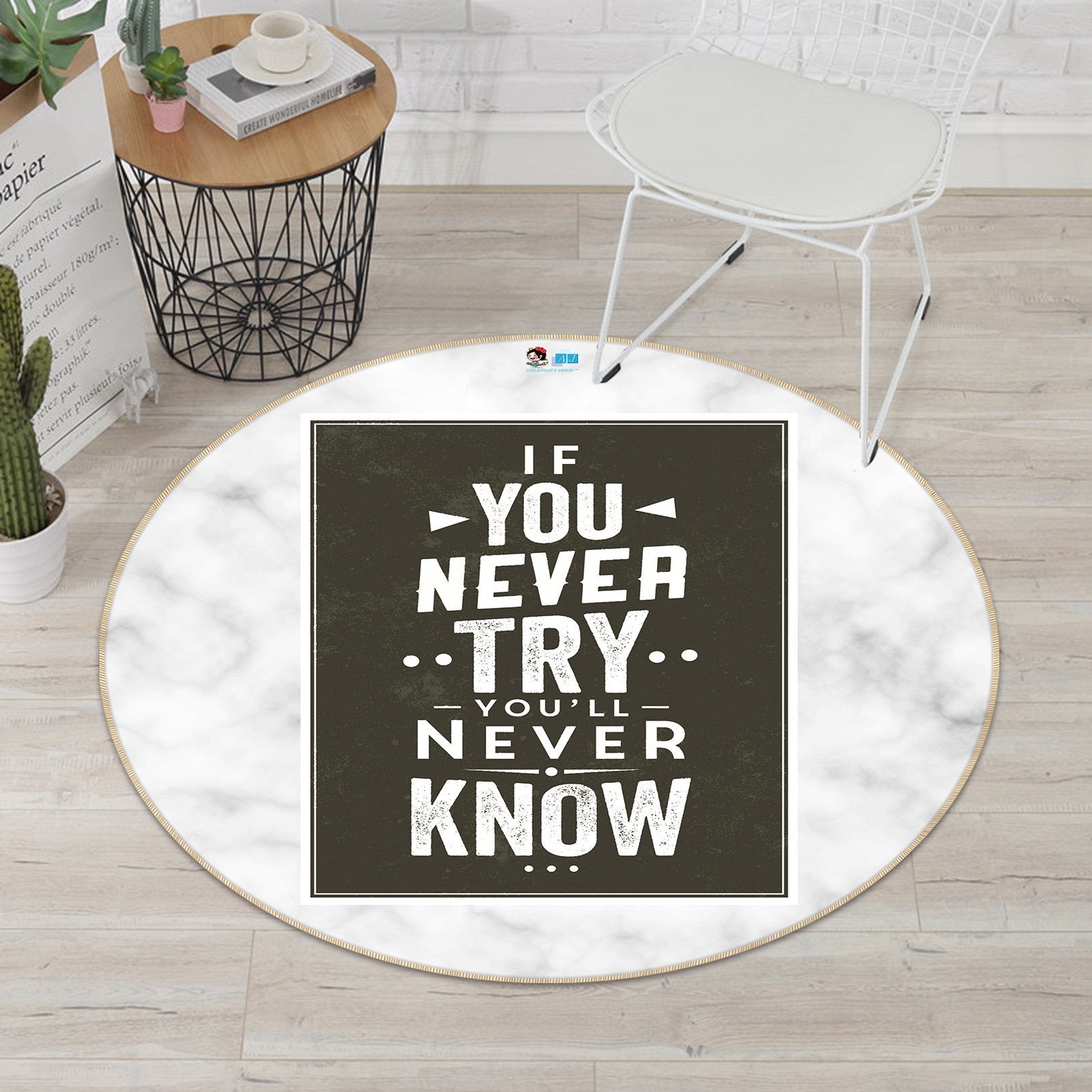 3D English Stone Pattern 177 Round Non Slip Rug Mat Mat AJ Creativity Home