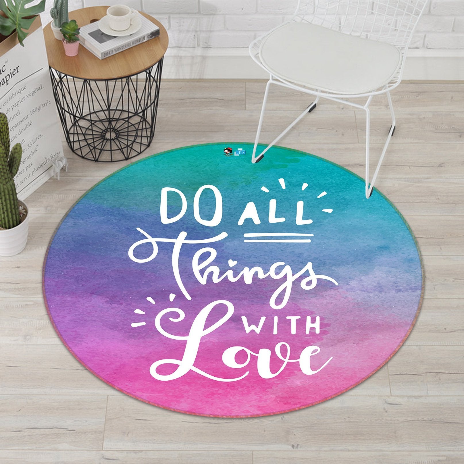 3D English Gradient 139 Round Non Slip Rug Mat Mat AJ Creativity Home