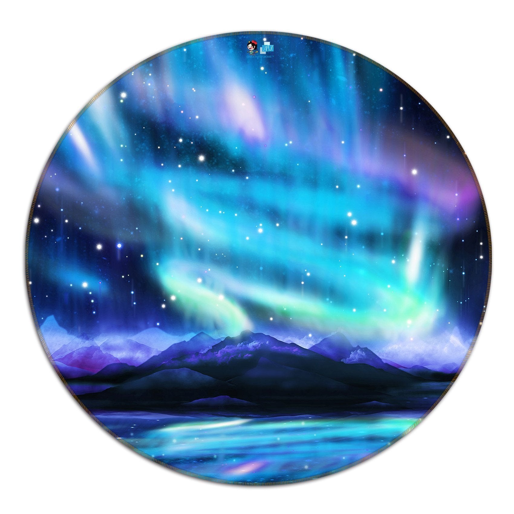 3D Dazzling Aurora 107 Round Non Slip Rug Mat Mat AJ Creativity Home