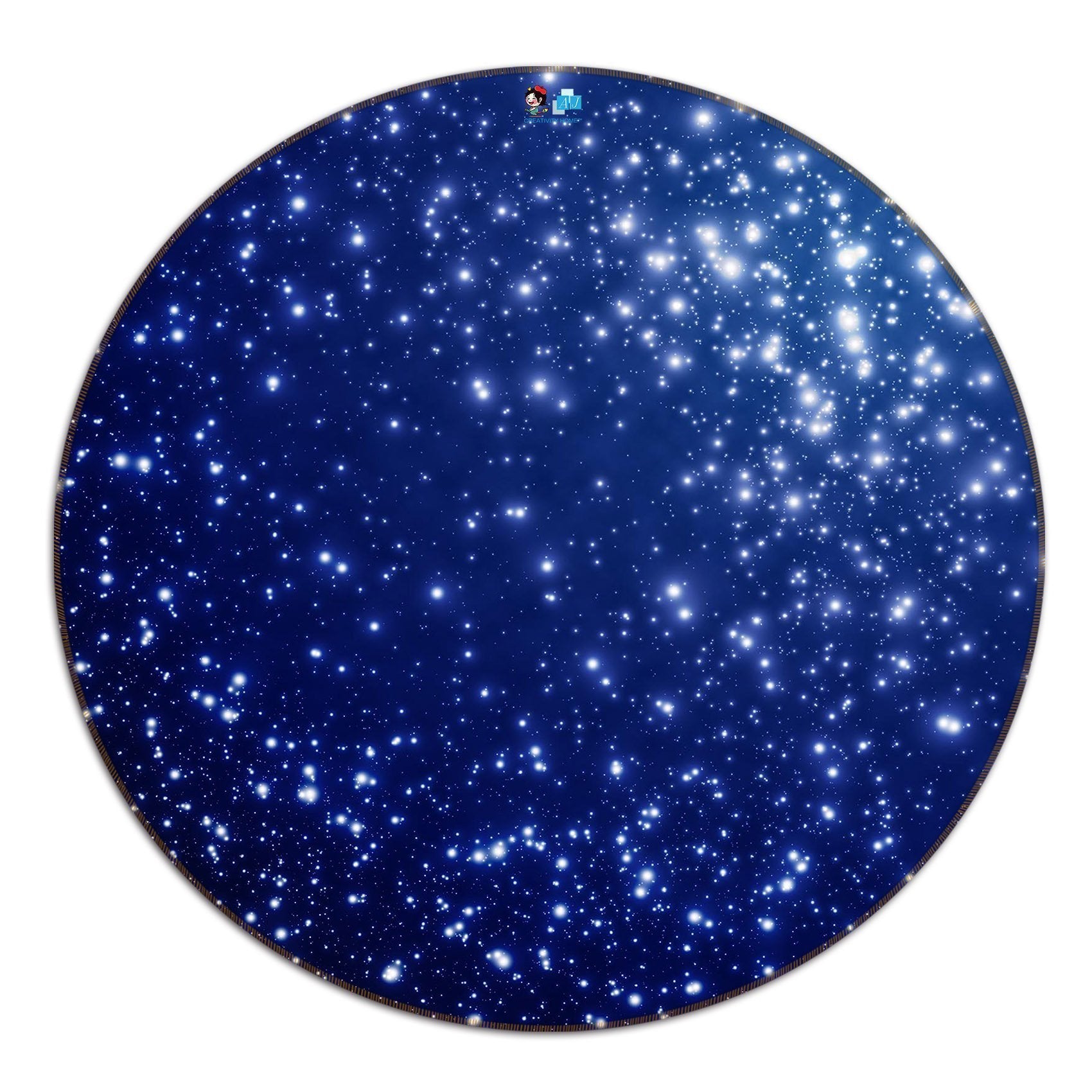 3D Shining Stars 8 Round Non Slip Rug Mat Mat AJ Creativity Home