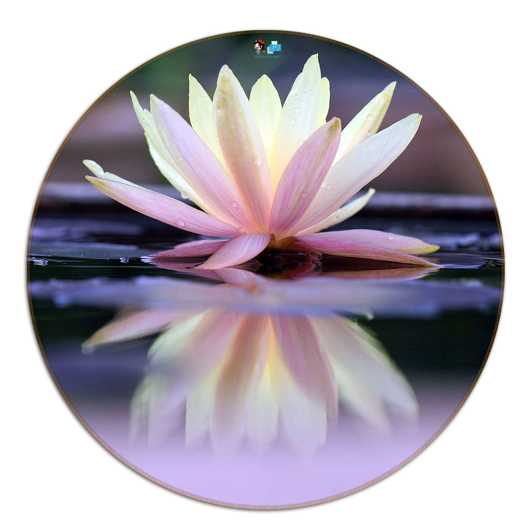 3D Pretty Lily 97 Round Non Slip Rug Mat Mat AJ Creativity Home