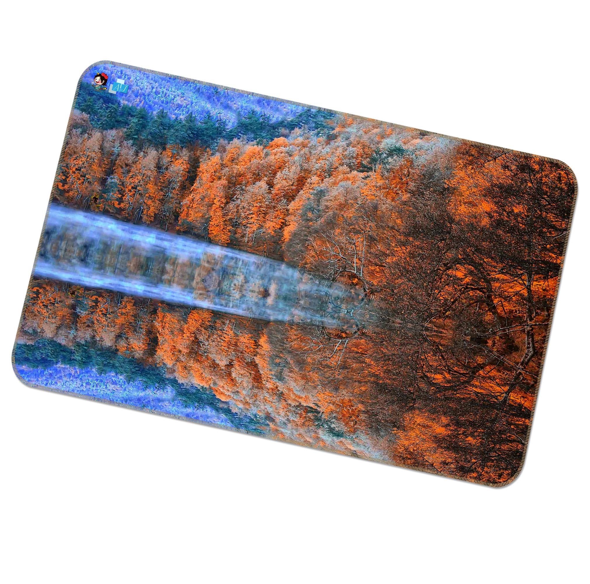 3D Lake Maple Forest 447 Non Slip Rug Mat Mat AJ Creativity Home