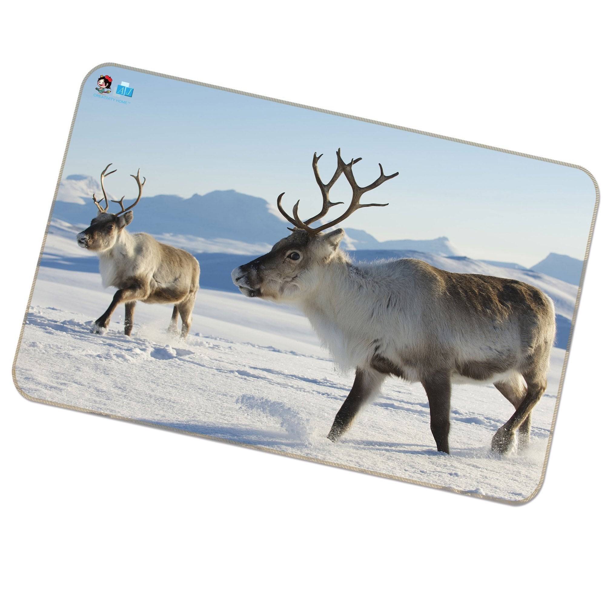 3D Snow Cow 365 Non Slip Rug Mat Mat AJ Creativity Home