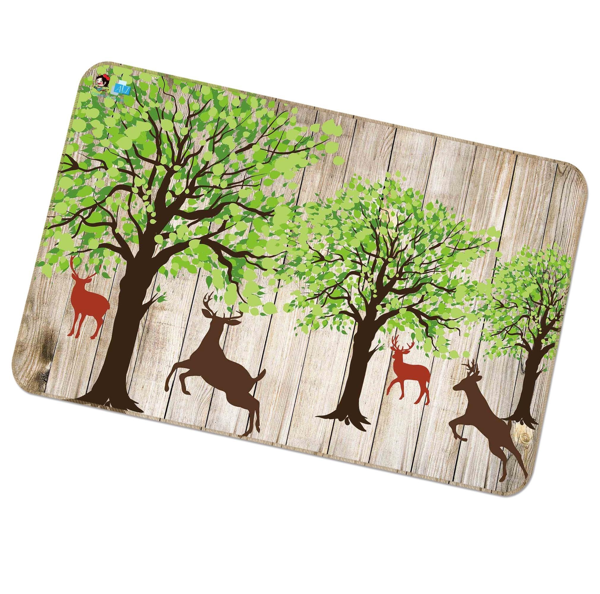 3D Tree Elk 334 Non Slip Rug Mat Mat AJ Creativity Home