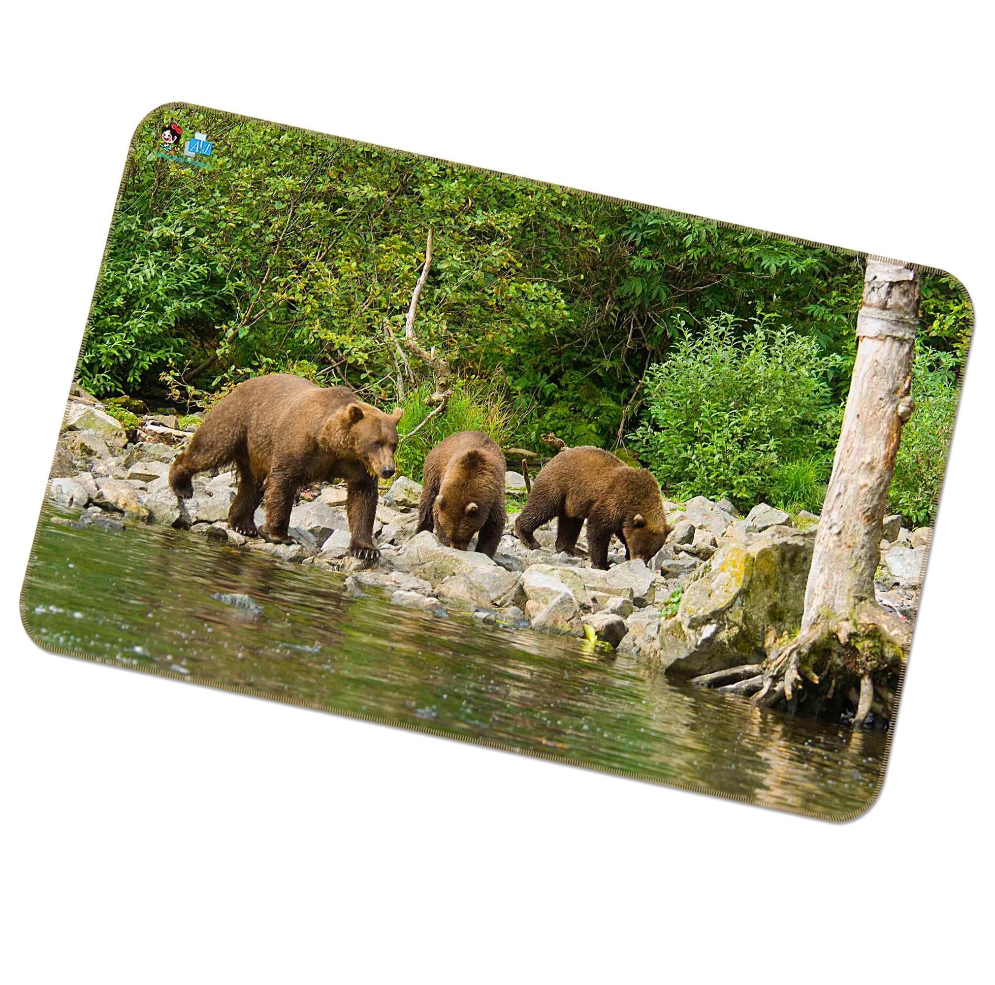 3D Big Brown Bear 236 Non Slip Rug Mat Mat AJ Creativity Home