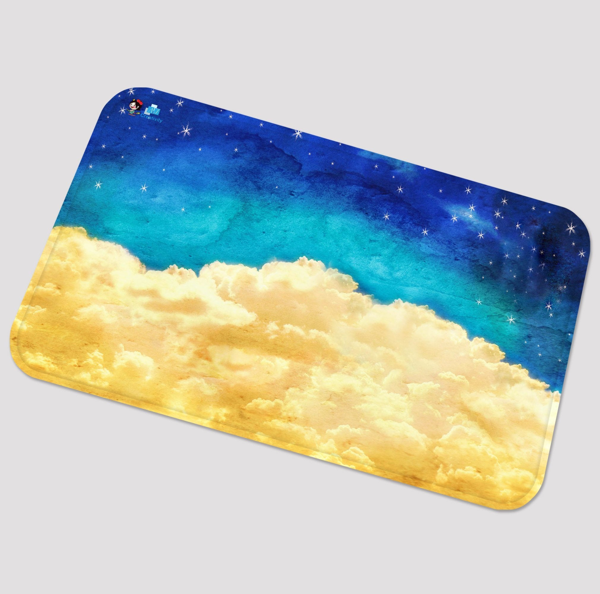 3D Stars Sky Clouds 104 Non Slip Rug Mat Mat AJ Creativity Home