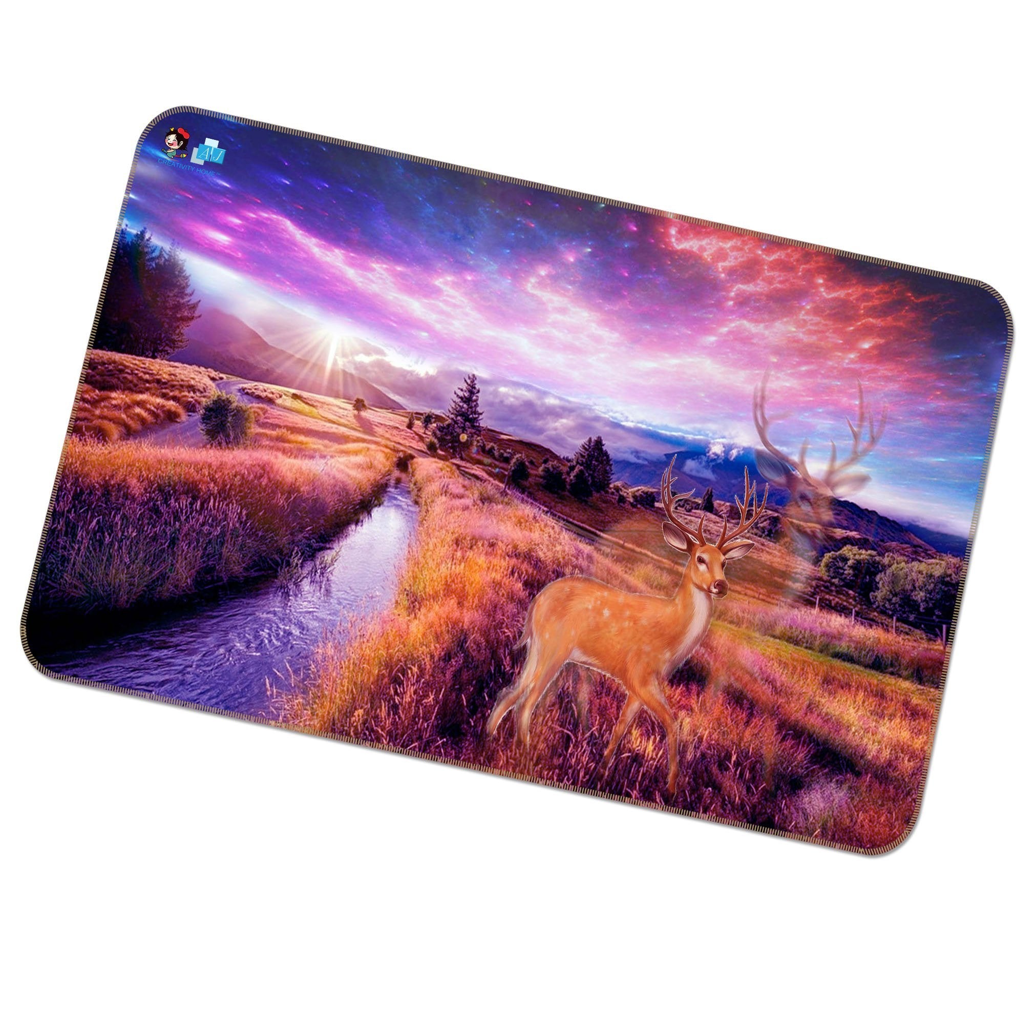 3D Field Deer 339 Non Slip Rug Mat Mat AJ Creativity Home