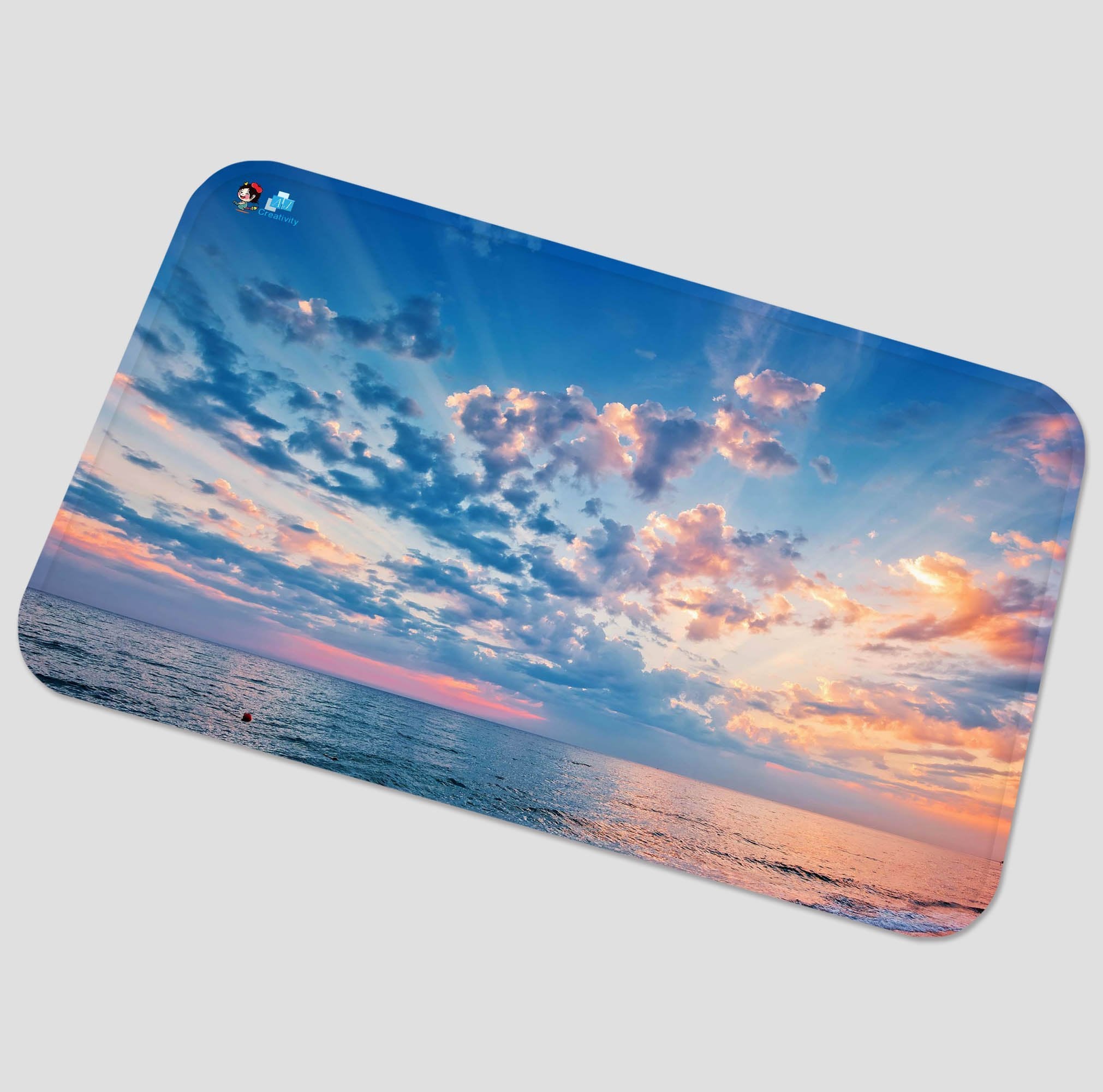 3D Pretty Sea Sunset 120 Non Slip Rug Mat Mat AJ Creativity Home