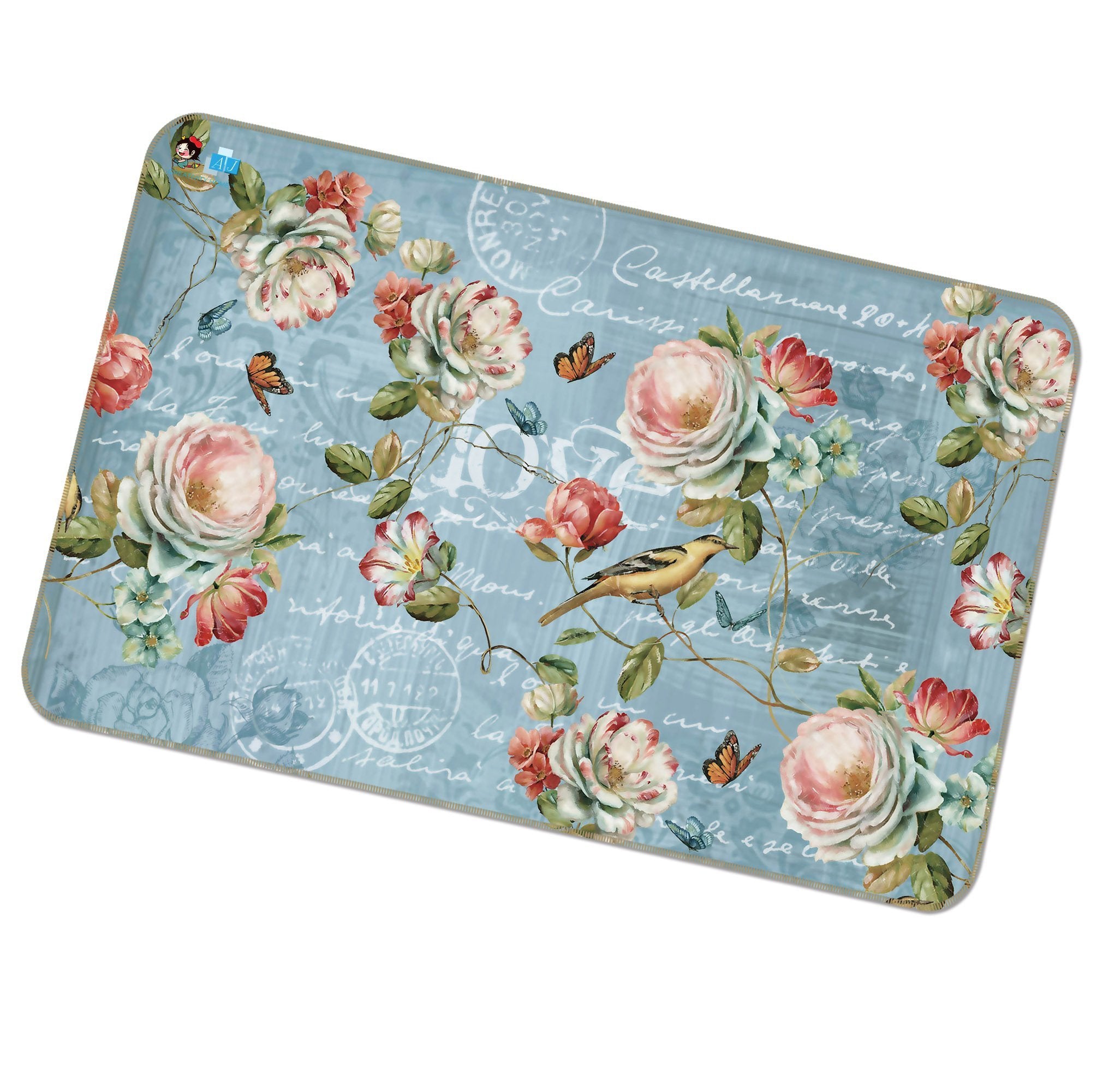 3D Flower Letter 355 Non Slip Rug Mat Mat AJ Creativity Home