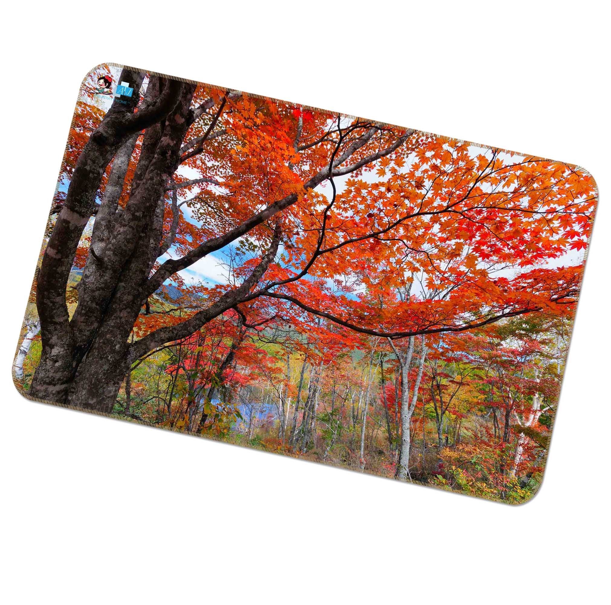 3D Maple Leaf 488 Non Slip Rug Mat Mat AJ Creativity Home