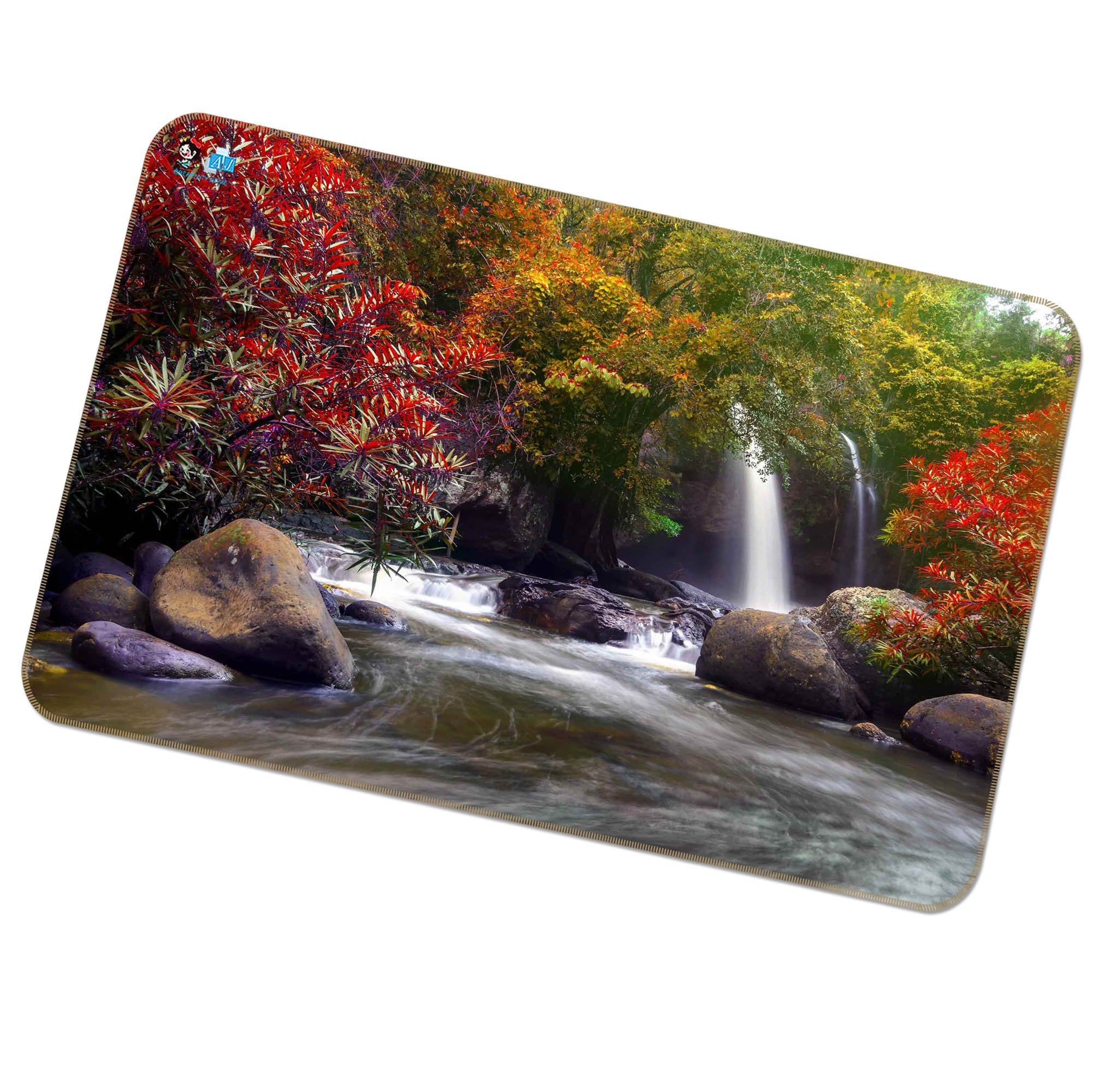 3D River Waterfall 215 Non Slip Rug Mat Mat AJ Creativity Home