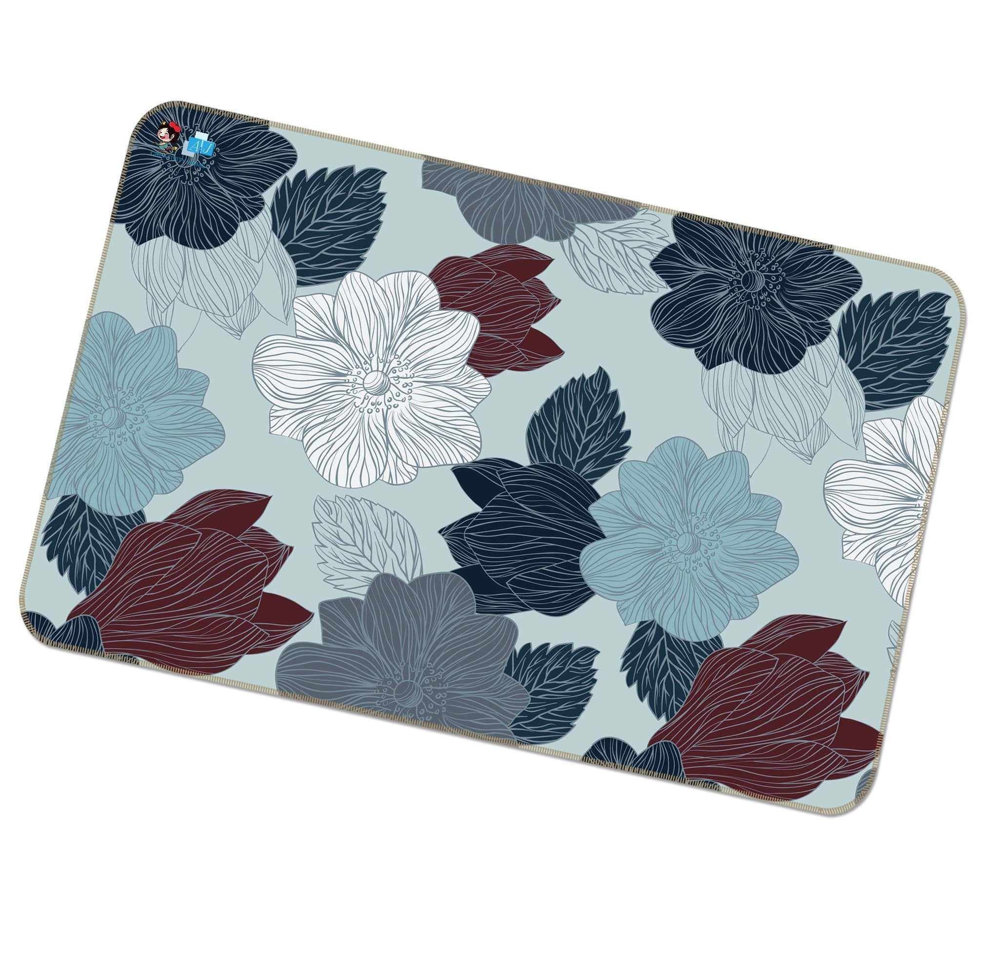 3D Flower Line 102 Non Slip Rug Mat Mat AJ Creativity Home