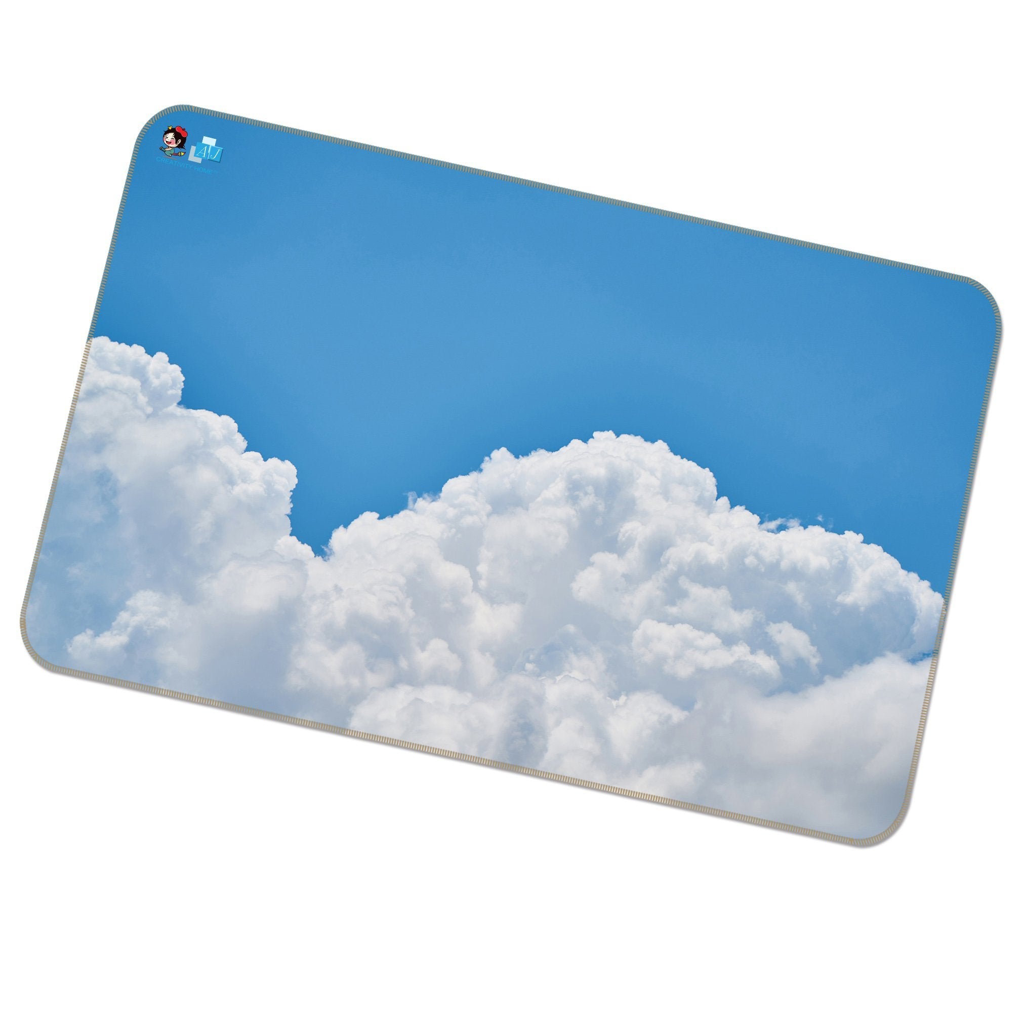 3D White Clouds 029 Non Slip Rug Mat Mat AJ Creativity Home