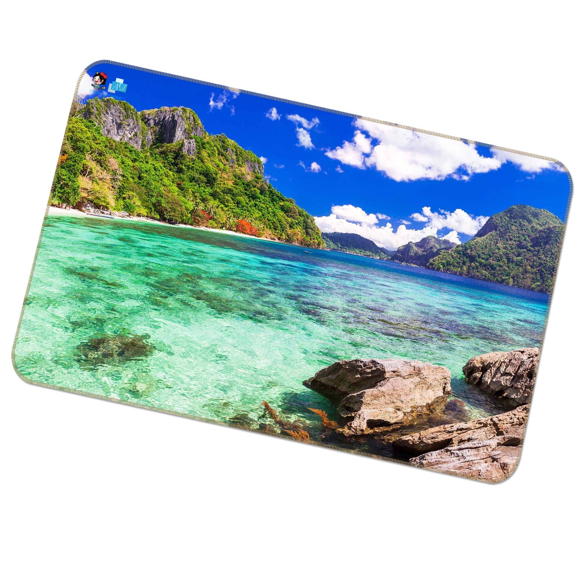 3D Clear Wave 507 Non Slip Rug Mat Mat AJ Creativity Home