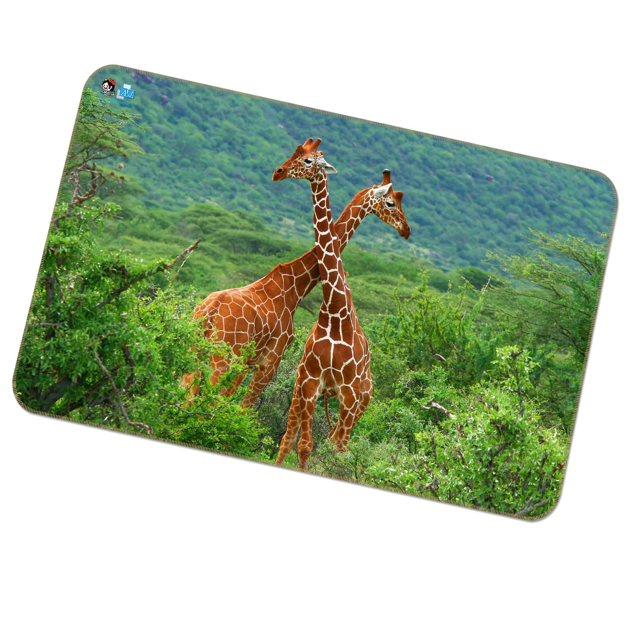 3D Hugging Giraffes 267 Non Slip Rug Mat Mat AJ Creativity Home