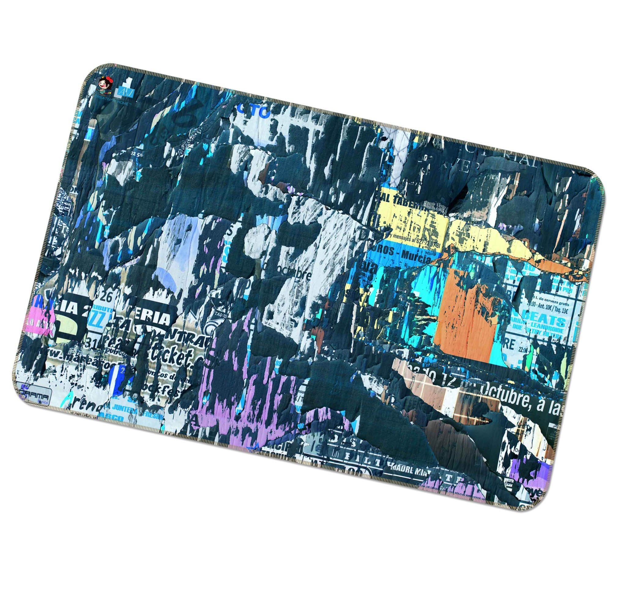 3D Abstract Ink 170 Non Slip Rug Mat Mat AJ Creativity Home