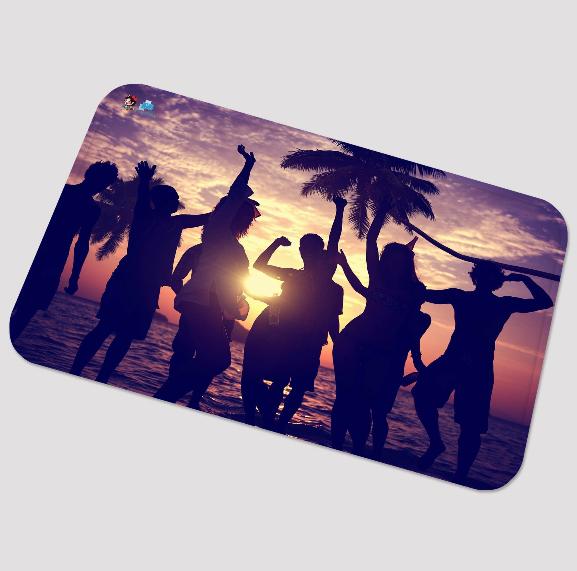 3D Seaside Carnival People 106 Non Slip Rug Mat Mat AJ Creativity Home