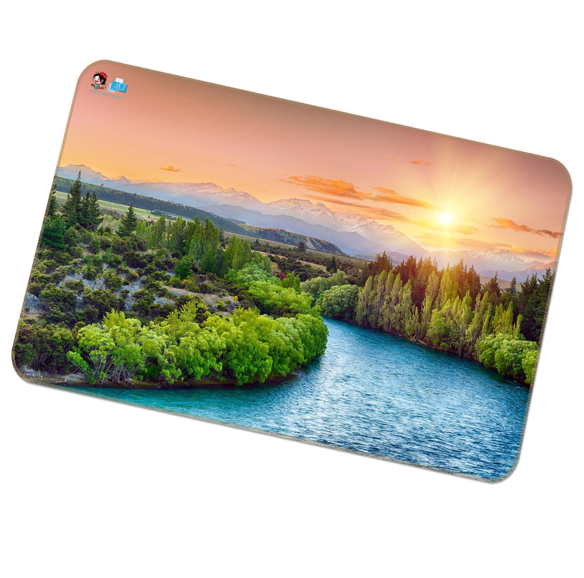3D Sunset Lake Grass 418 Non Slip Rug Mat Mat AJ Creativity Home