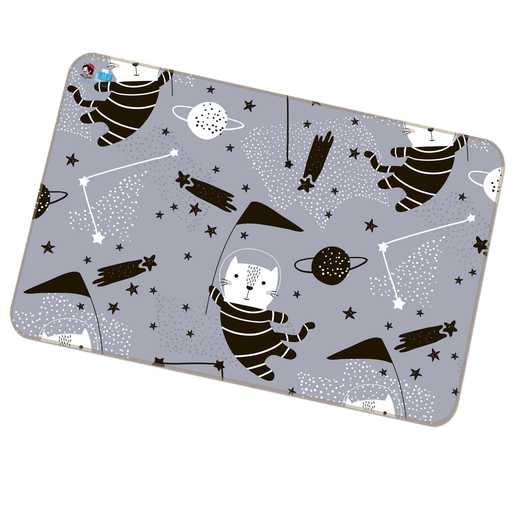 3D Astronaut Cat 132 Non Slip Rug Mat Mat AJ Creativity Home