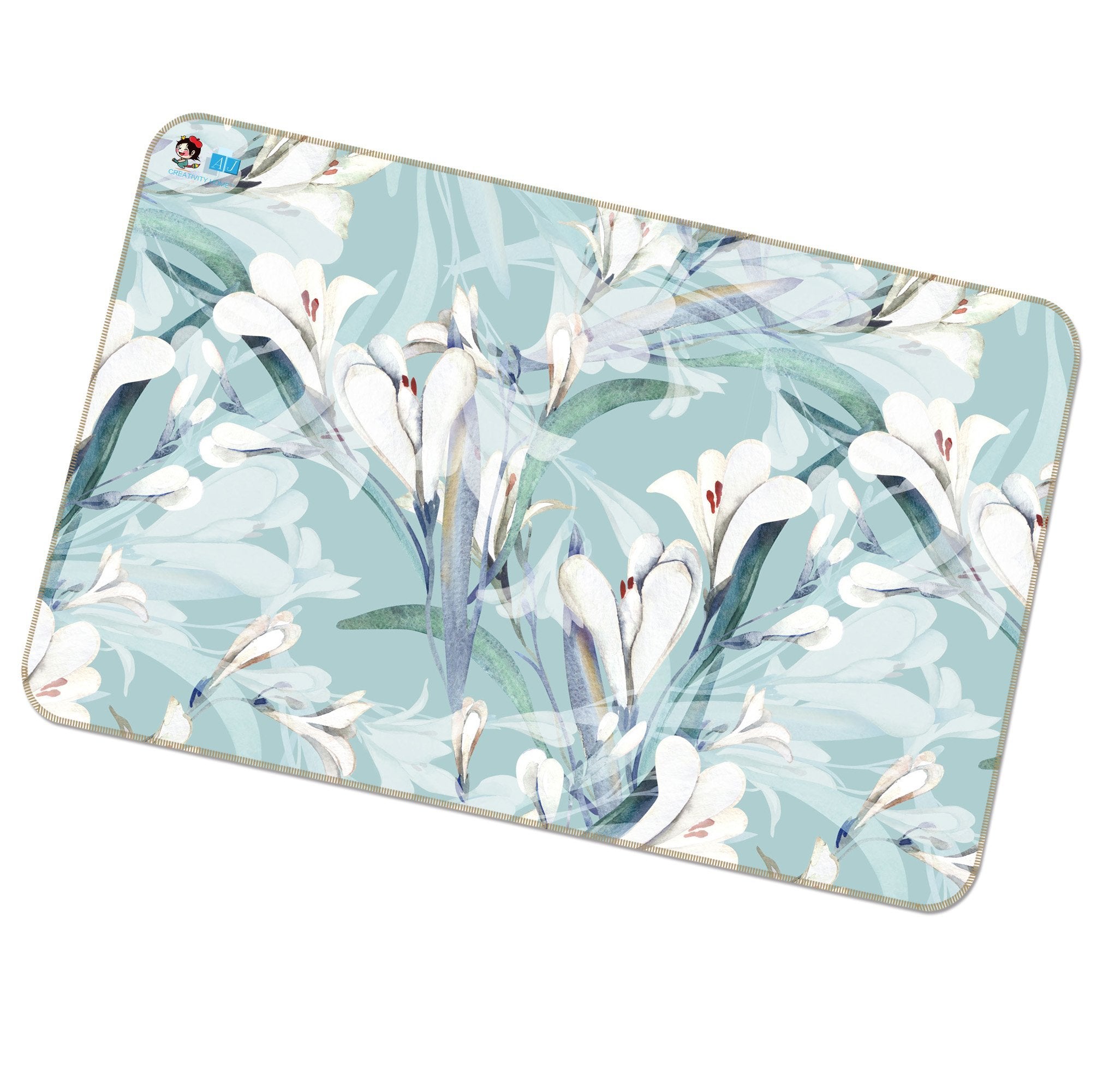 3D White Petals 083 Non Slip Rug Mat Mat AJ Creativity Home