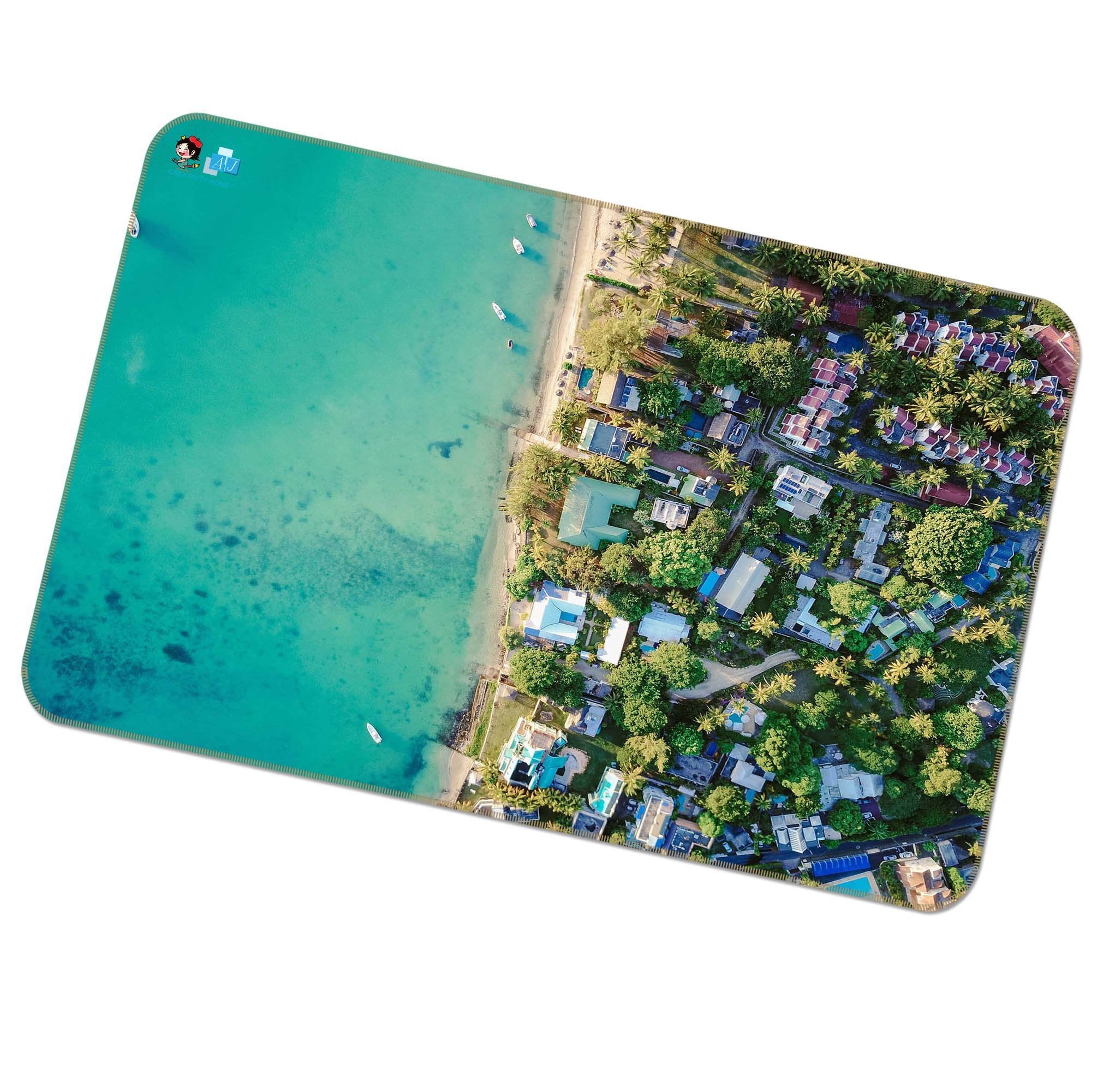 3D Seaside City 221 Non Slip Rug Mat Mat AJ Creativity Home