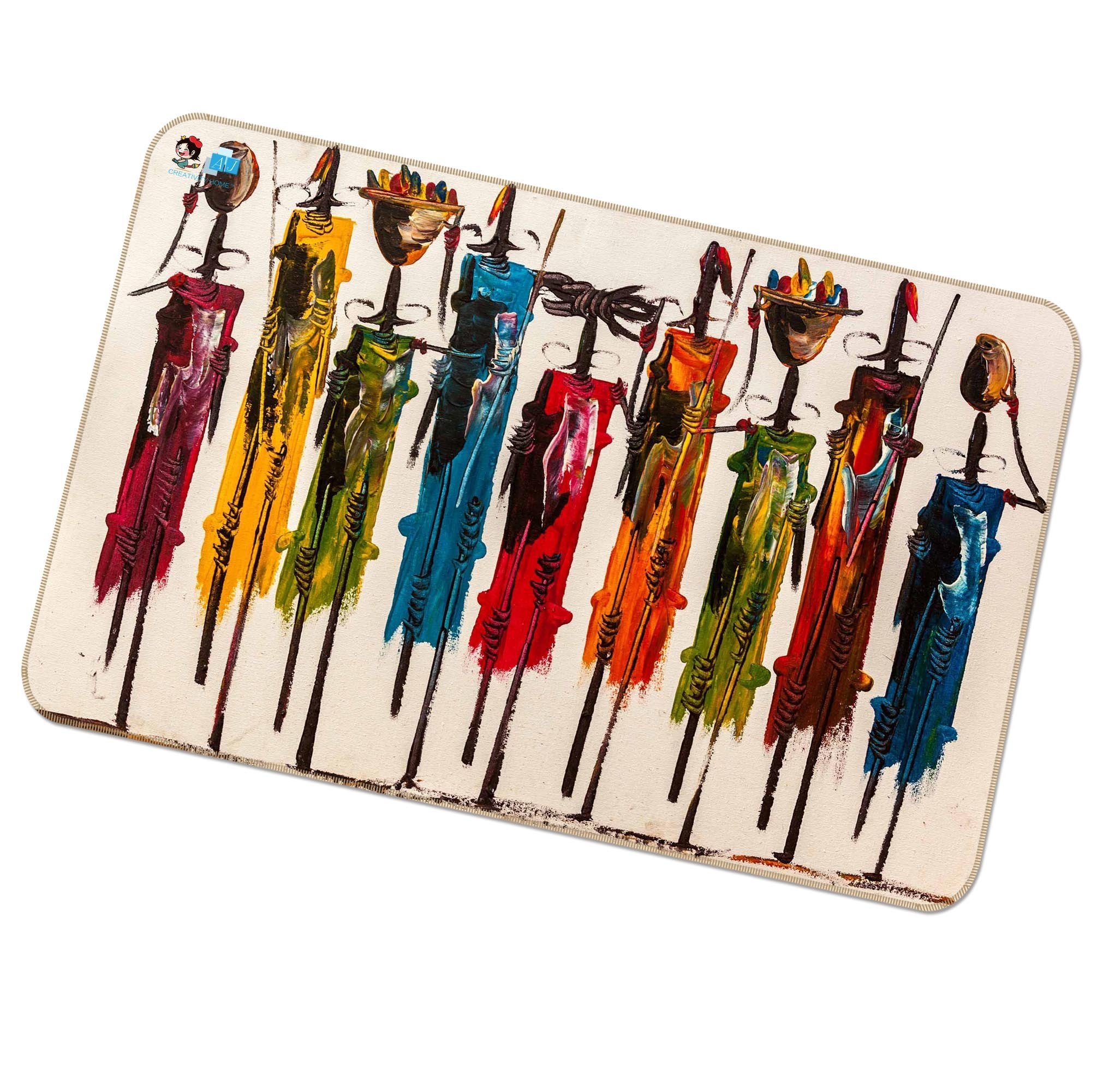 3D Graffiti People 400 Non Slip Rug Mat Mat AJ Creativity Home