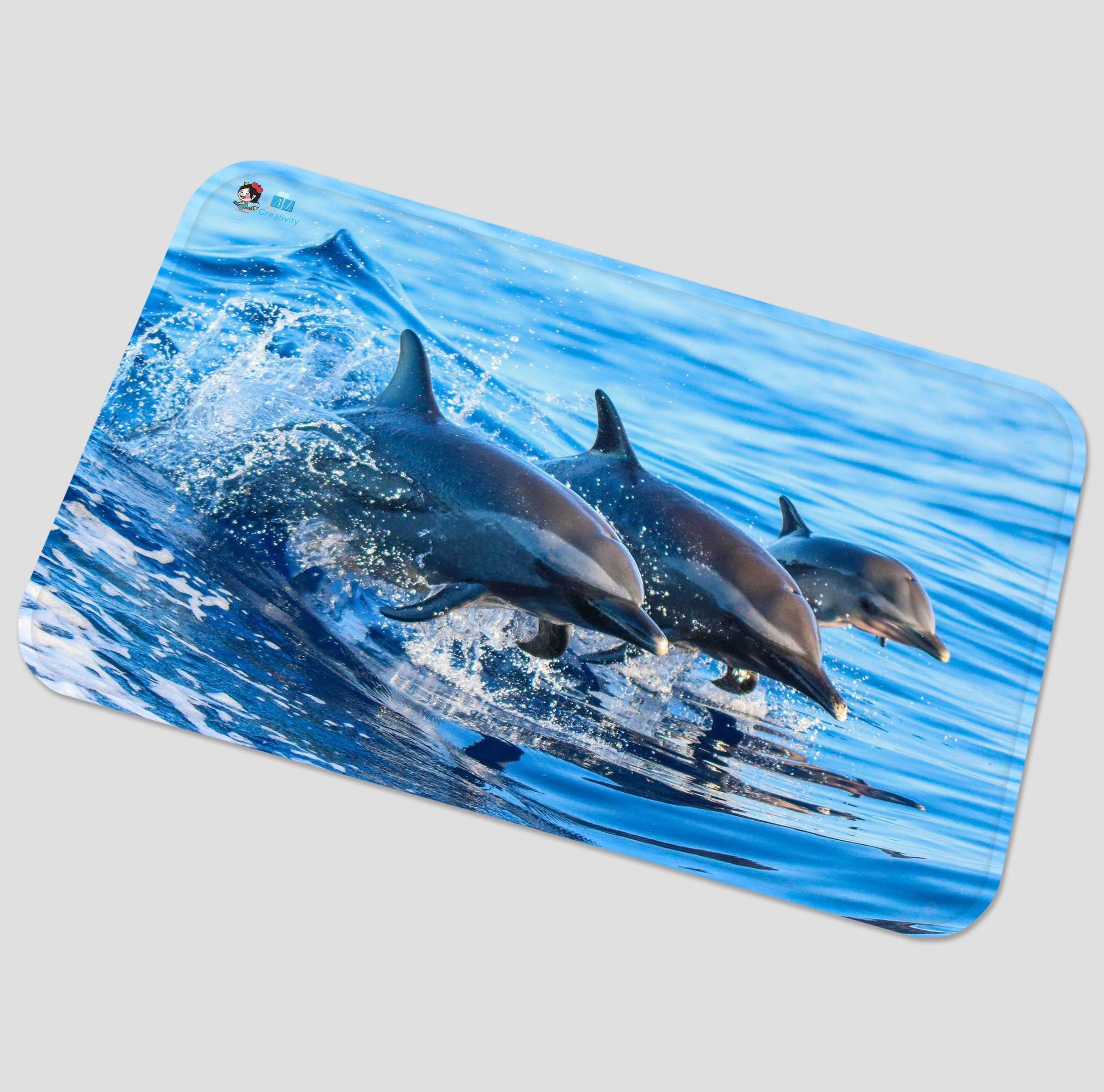 3D Sea Jumping Dolphins 85 Non Slip Rug Mat Mat AJ Creativity Home