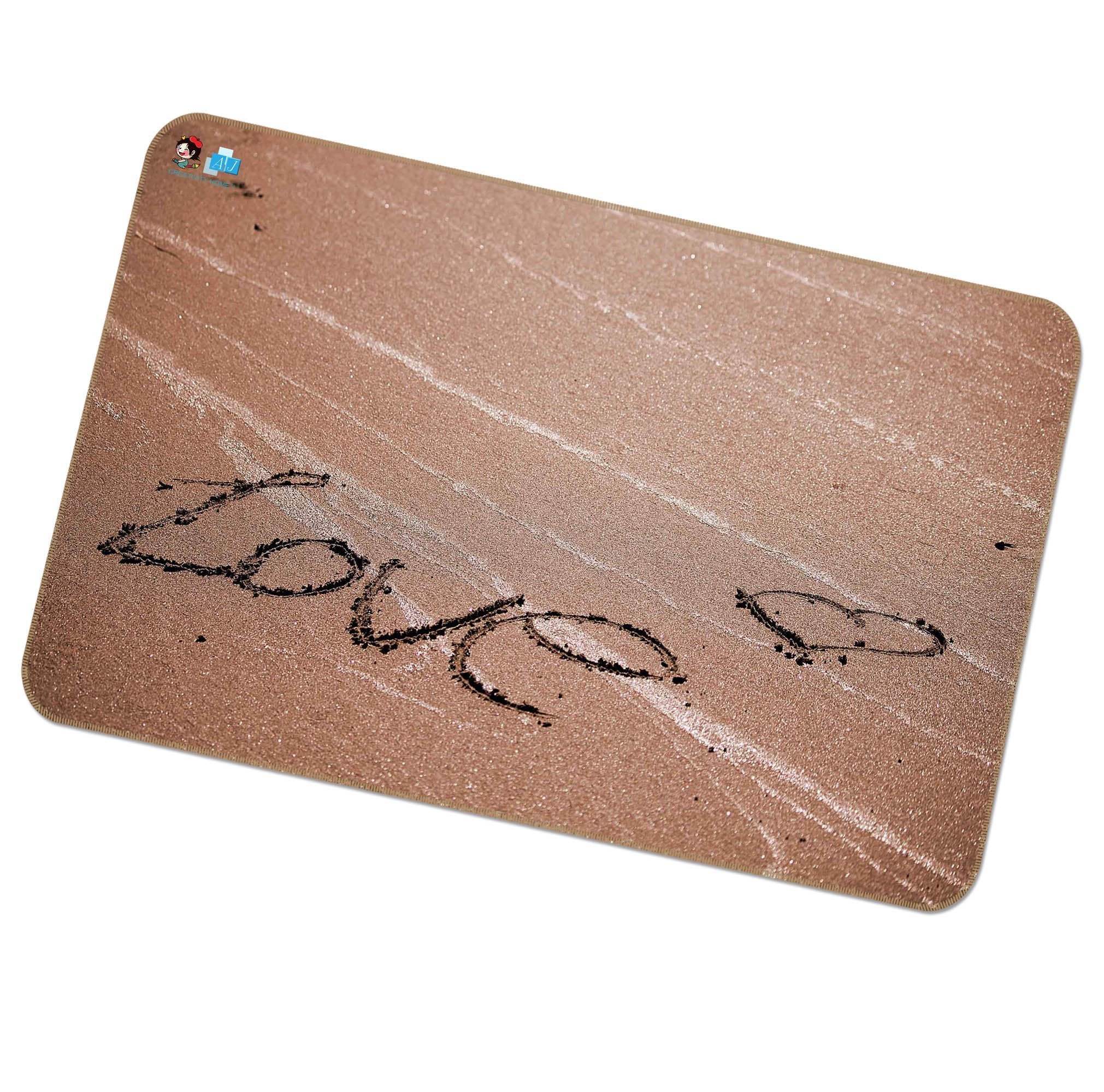3D Love Beach 047 Non Slip Rug Mat Mat AJ Creativity Home