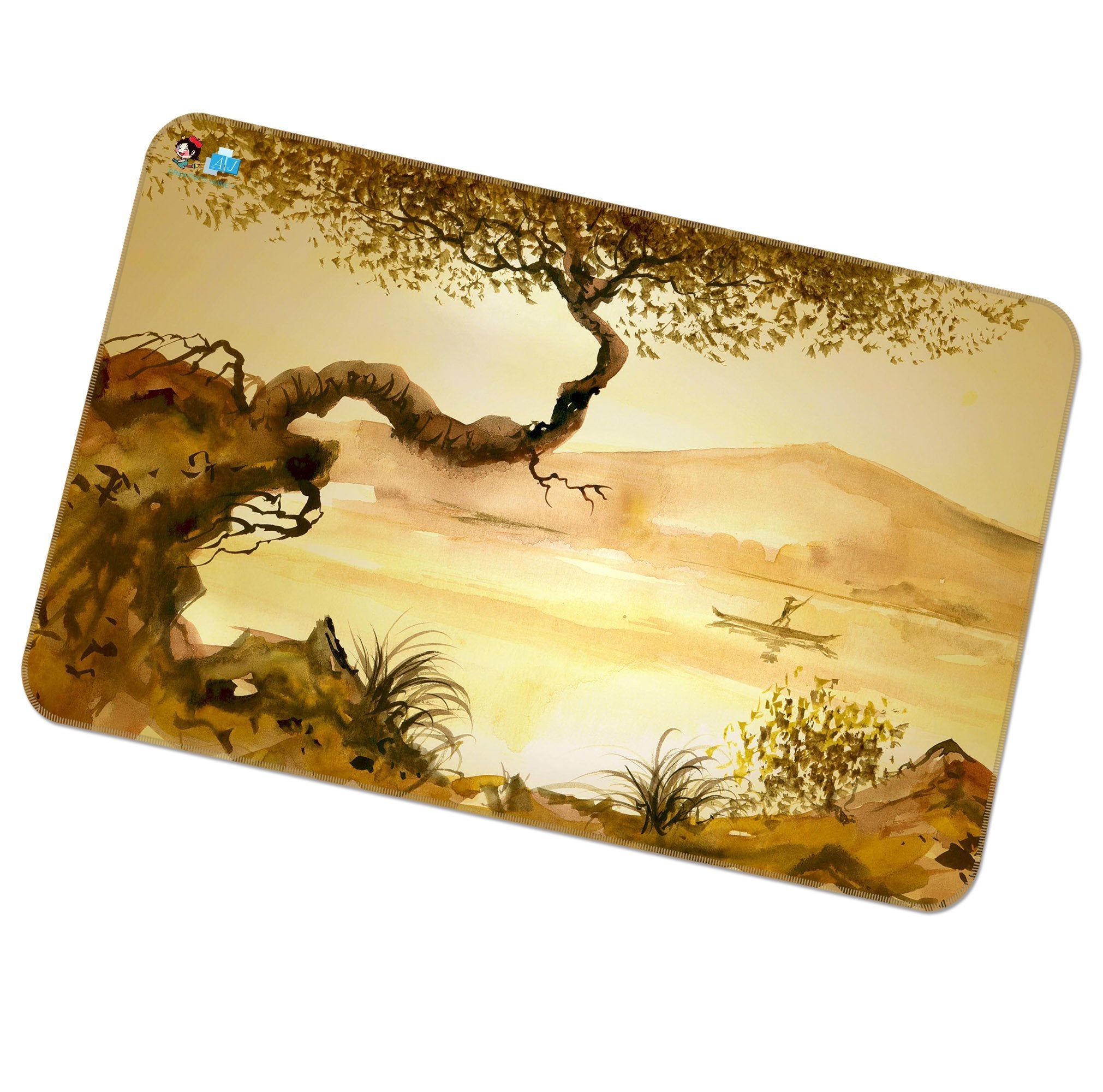 3D Fisherman Boat 528 Non Slip Rug Mat Mat AJ Creativity Home