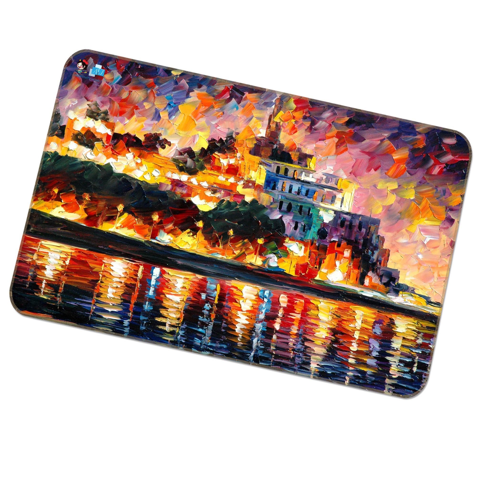 3D Oil Painting Dusk 403 Non Slip Rug Mat Mat AJ Creativity Home
