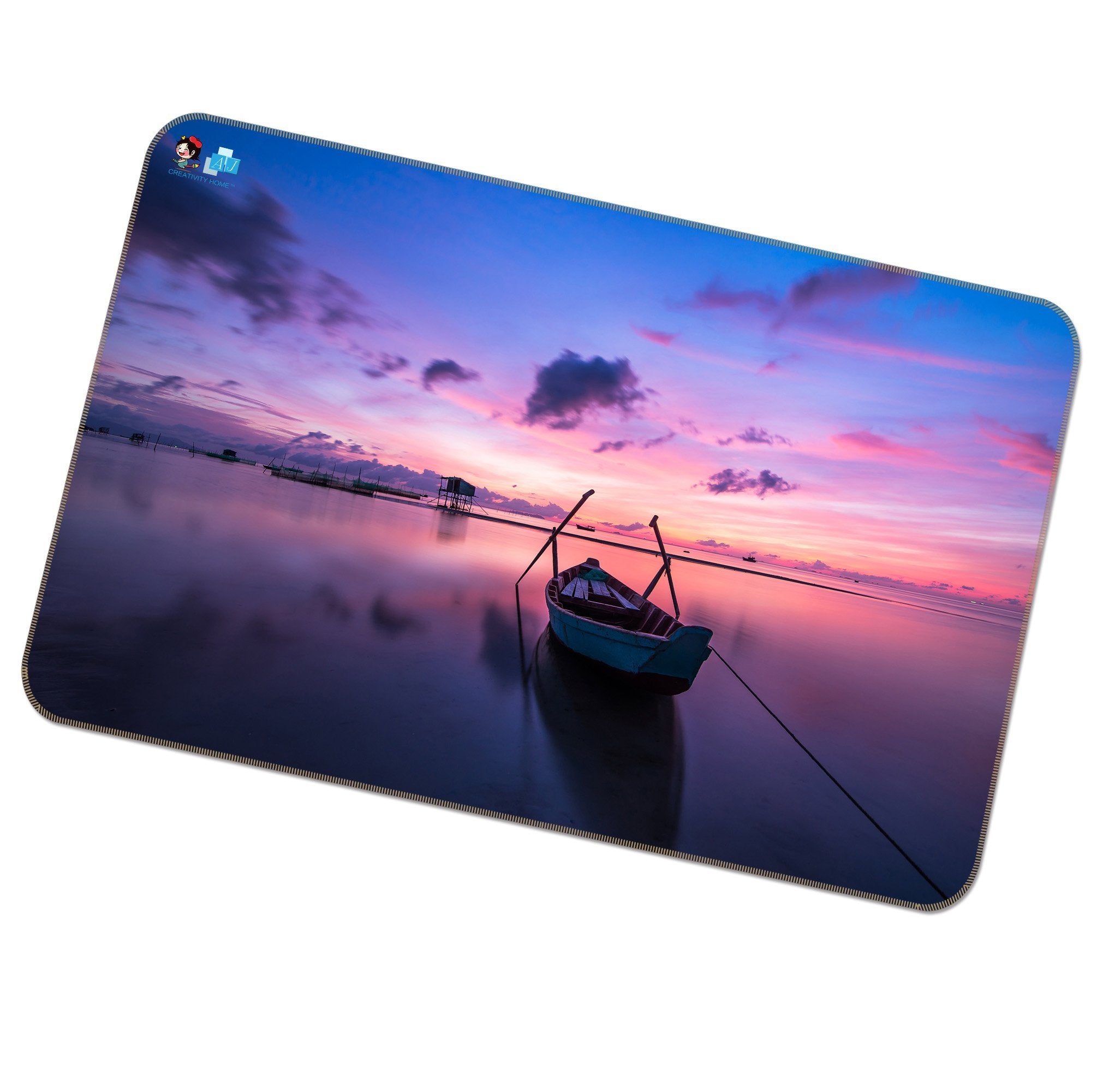 3D Twilight Boat 041 Non Slip Rug Mat Mat AJ Creativity Home