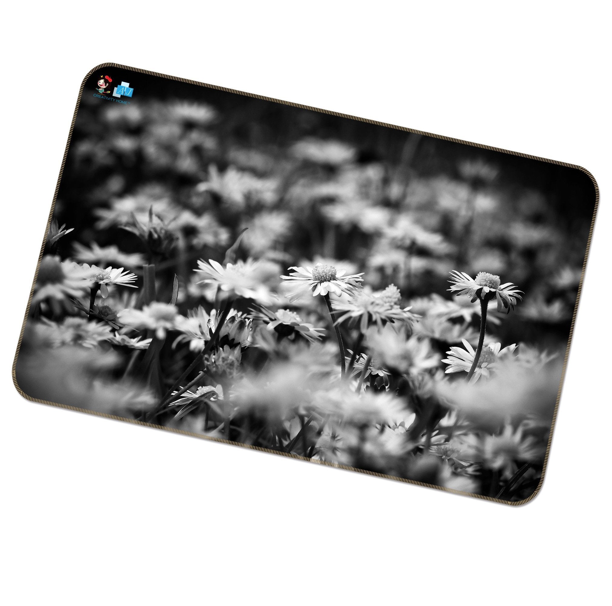 3D Black Daisy 242 Non Slip Rug Mat Mat AJ Creativity Home