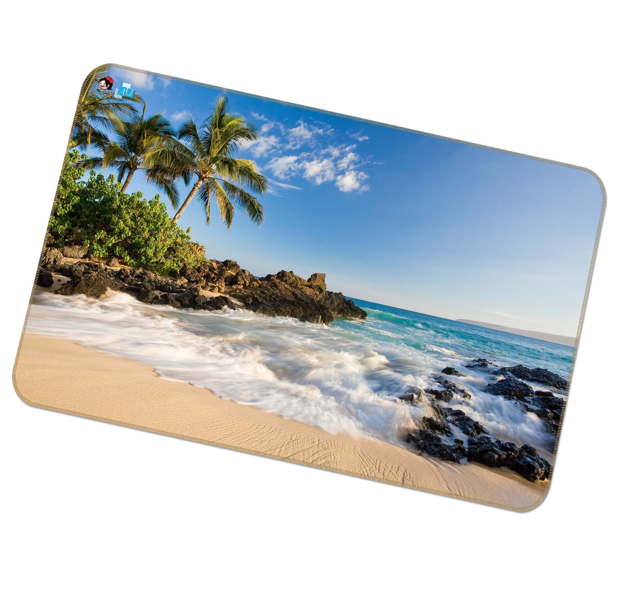 3D Flux Coconut Tree 436 Non Slip Rug Mat Mat AJ Creativity Home