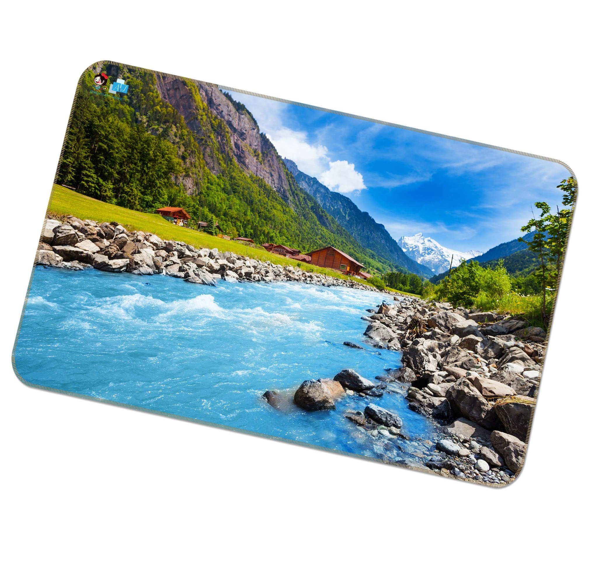 3D Lake Water Stone 391 Non Slip Rug Mat Mat AJ Creativity Home