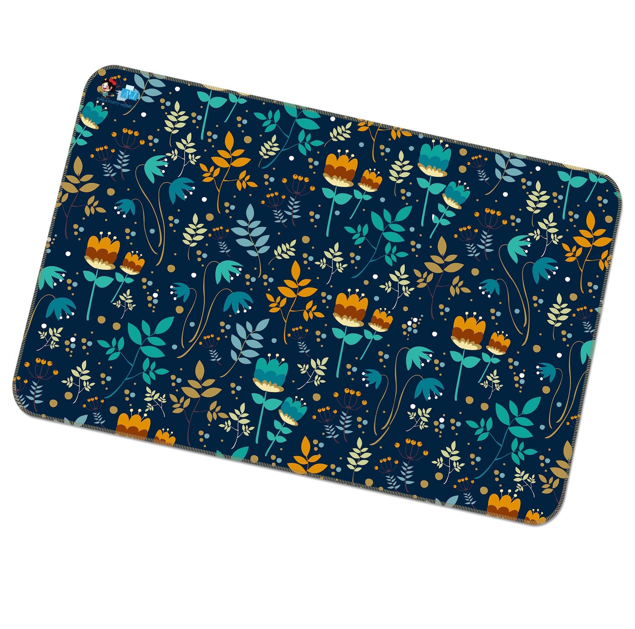 3D Flower Pattern 002 Non Slip Rug Mat Mat AJ Creativity Home