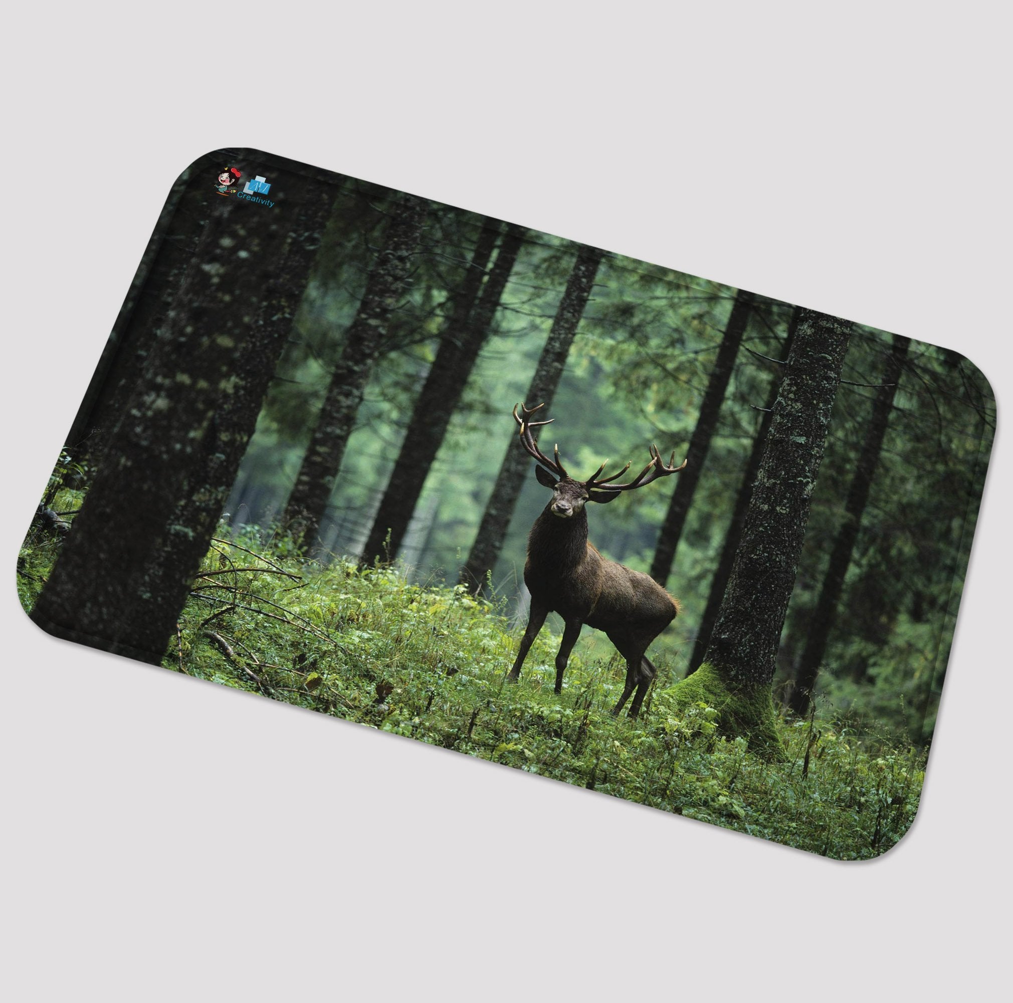 3D Forest Deer 109 Non Slip Rug Mat Mat AJ Creativity Home