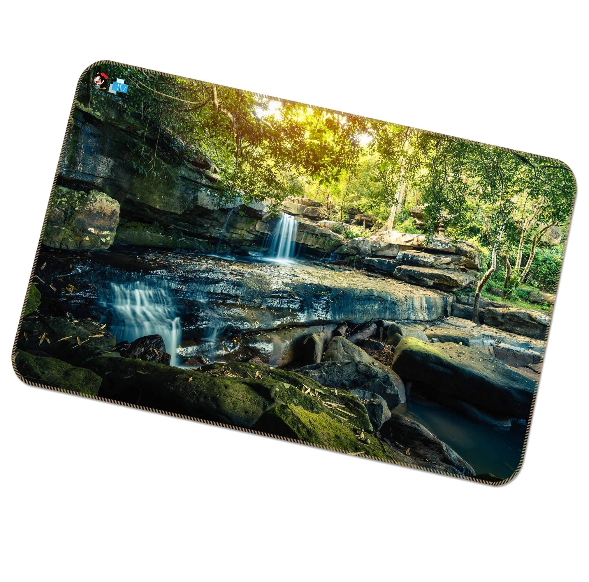 3D Mountain Stone Forest 517 Non Slip Rug Mat Mat AJ Creativity Home