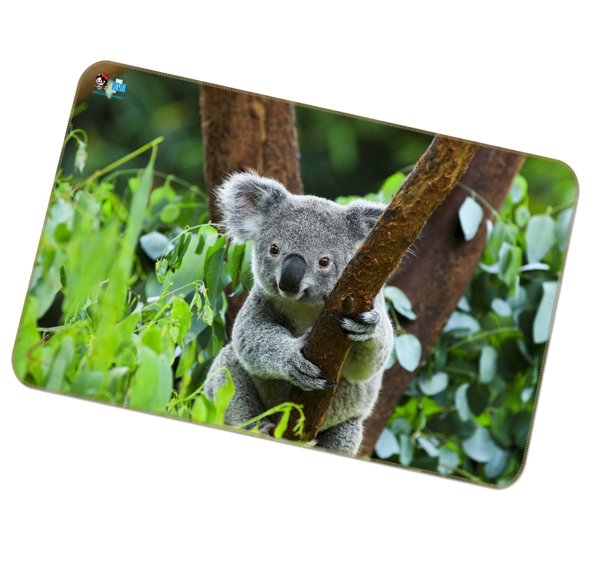 3D Koala Climbing Tree 251 Non Slip Rug Mat Mat AJ Creativity Home