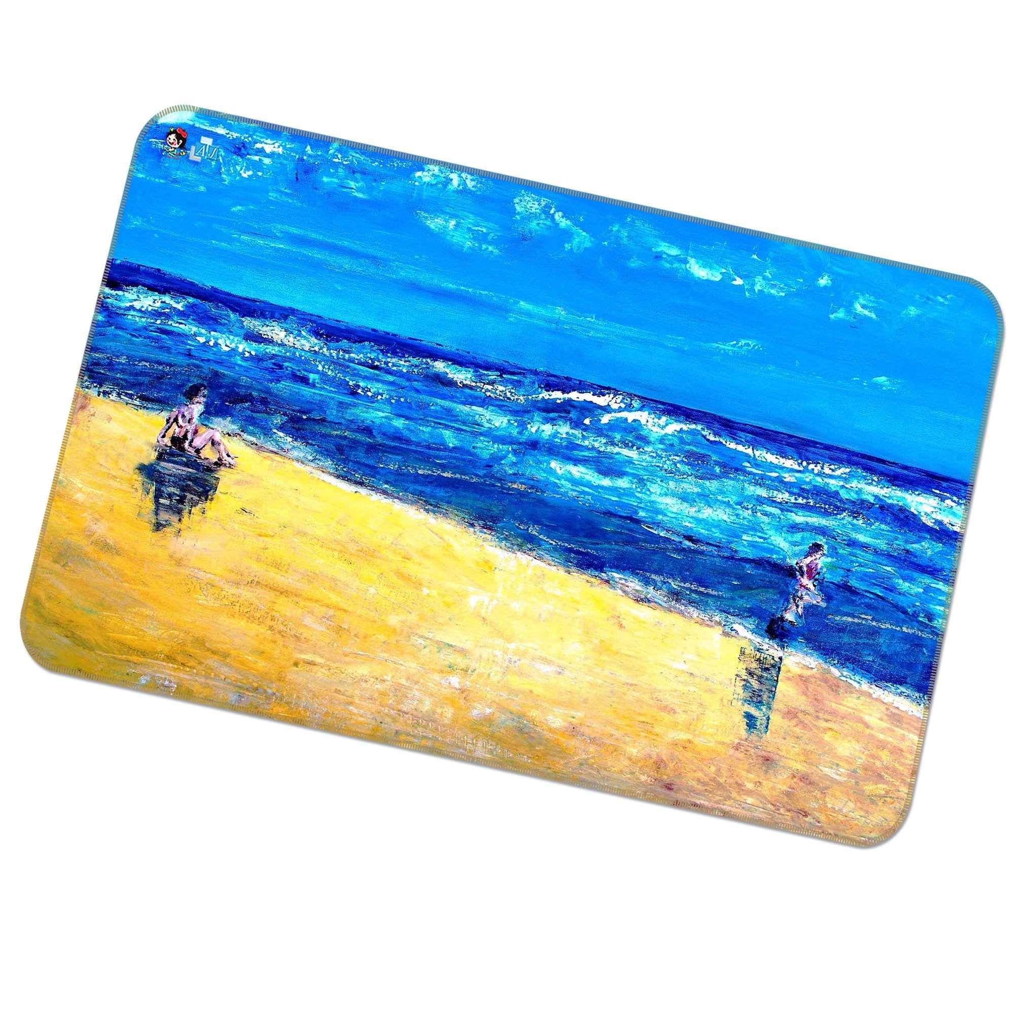 3D Beach Oil Painting 194 Non Slip Rug Mat Mat AJ Creativity Home