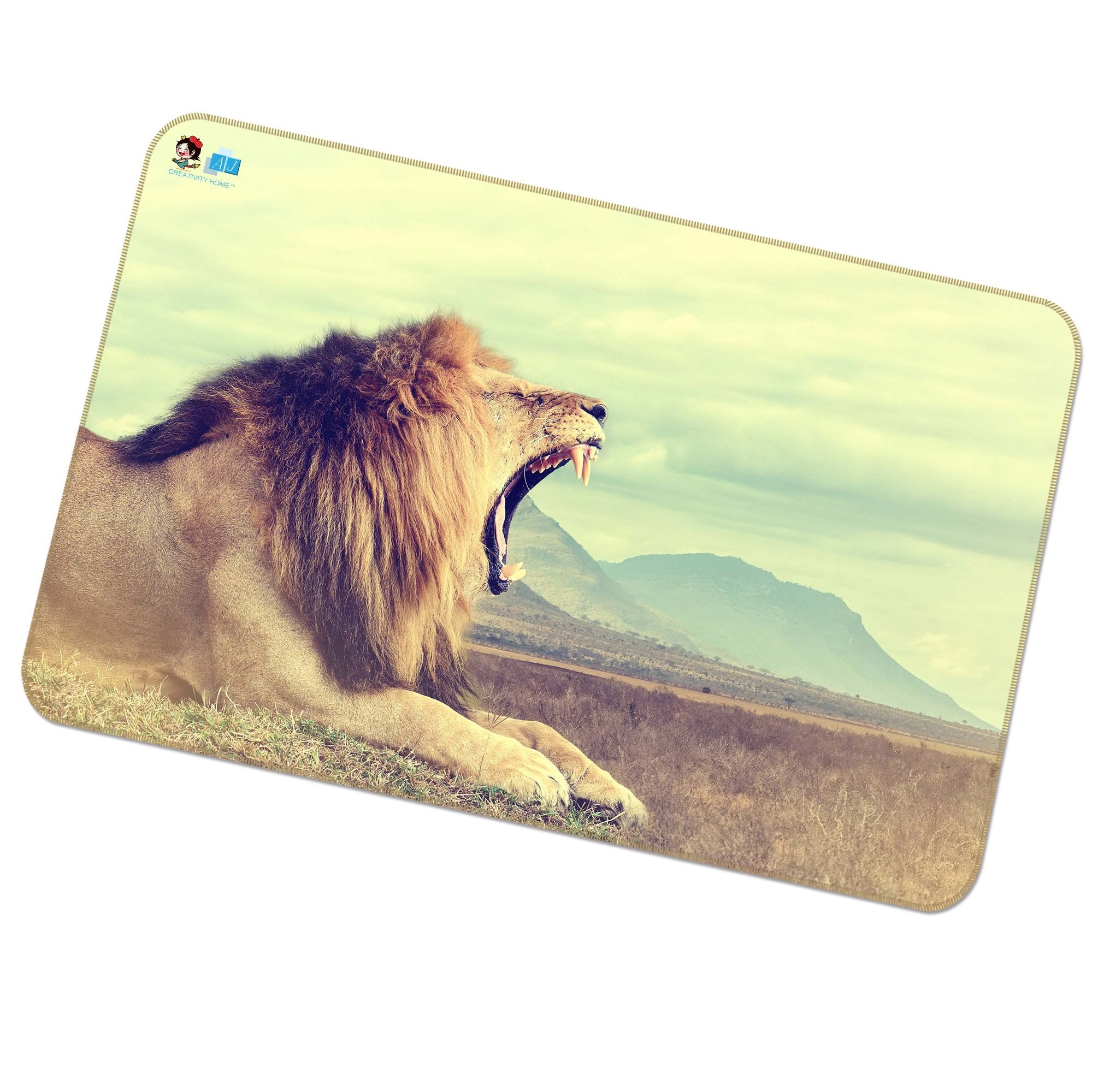 3D Largemouth Llion 468 Non Slip Rug Mat Mat AJ Creativity Home