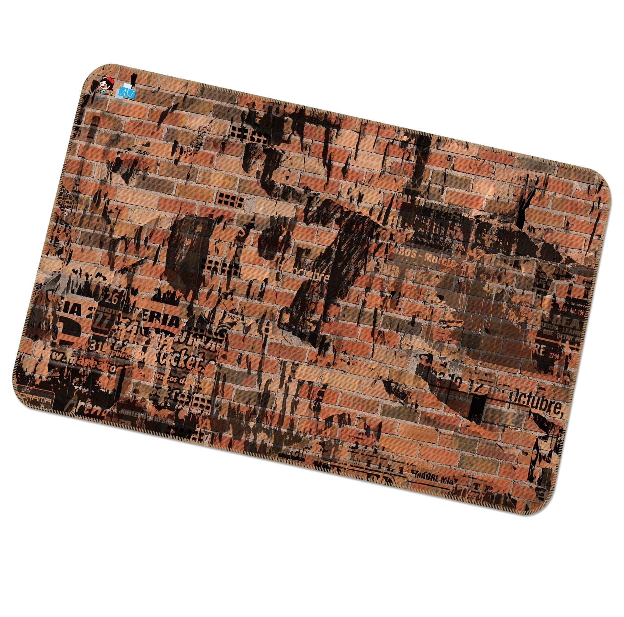 3D Wall Ink 187 Non Slip Rug Mat Mat AJ Creativity Home