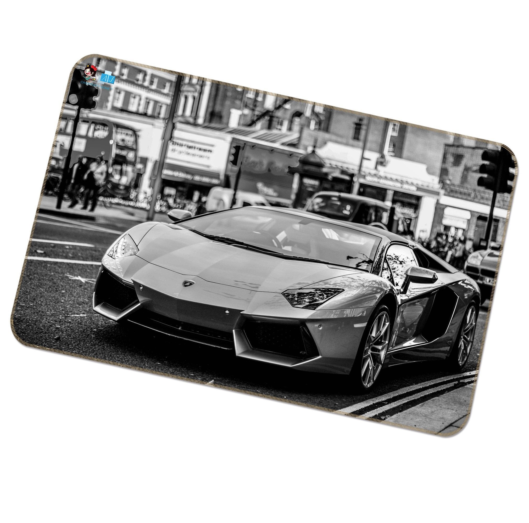 3D Luxury Car Intersection 269 Non Slip Rug Mat Mat AJ Creativity Home