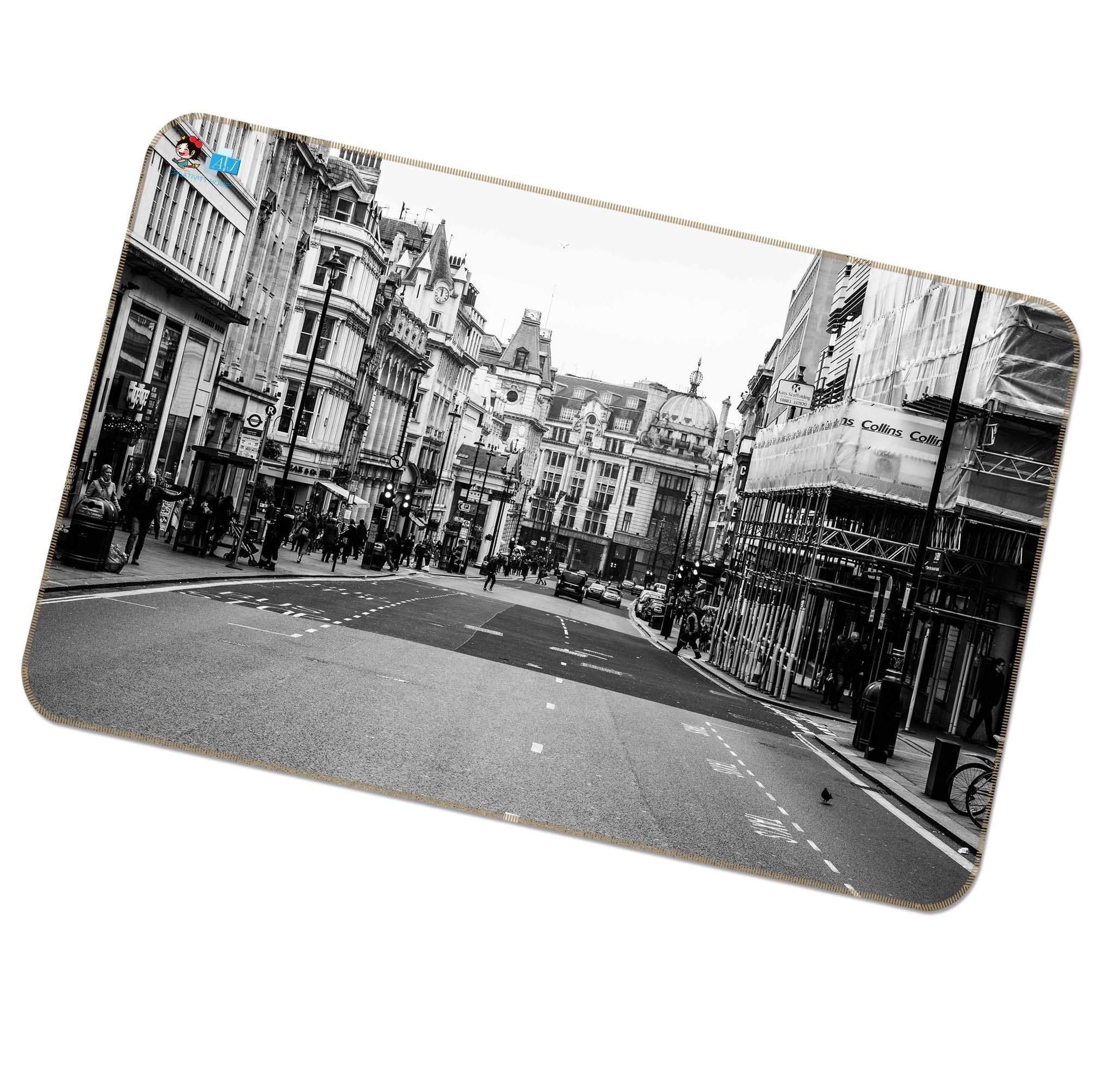 3D Intersection People 035 Non Slip Rug Mat Mat AJ Creativity Home