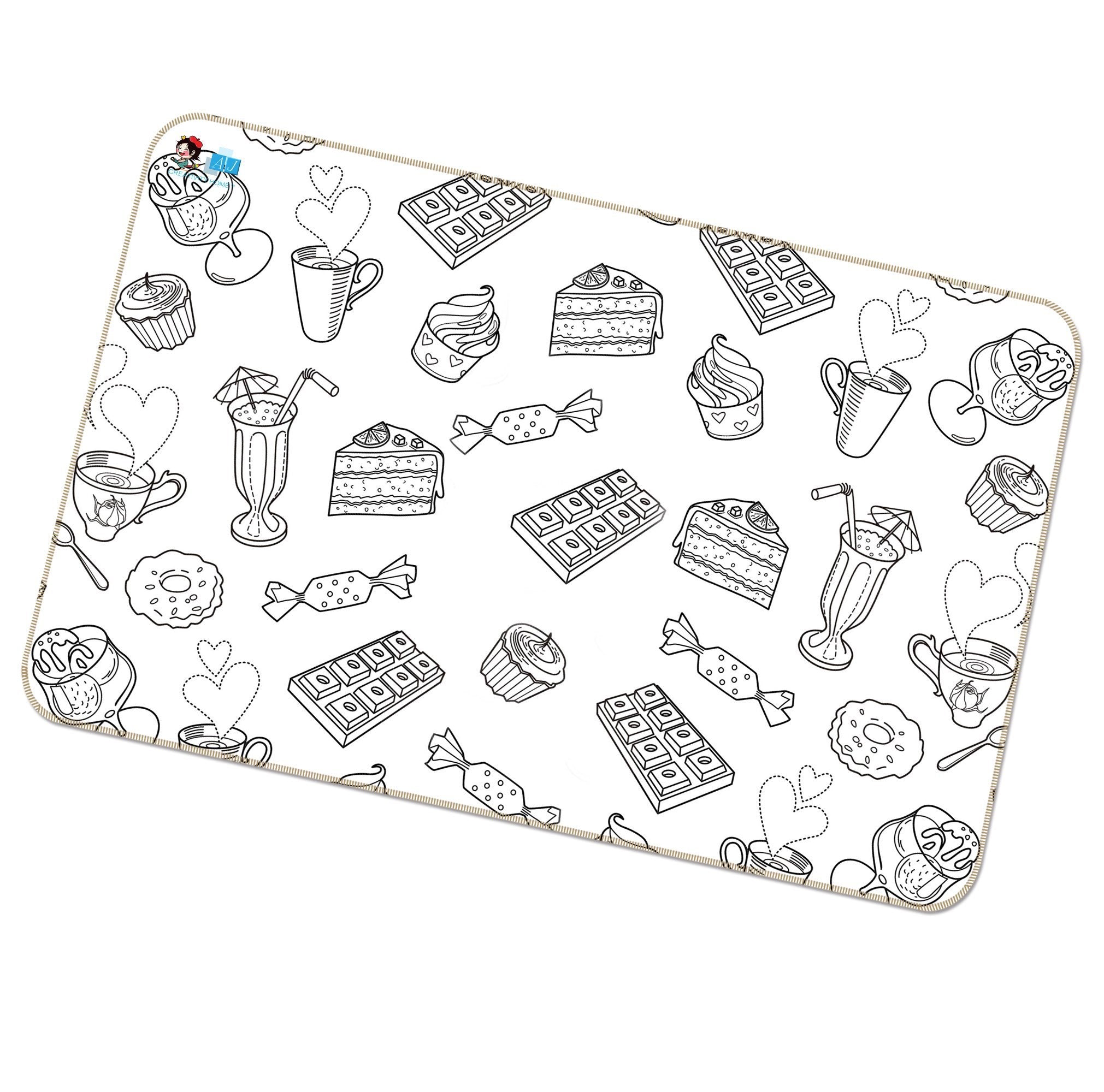 3D Doodle Cake 261 Non Slip Rug Mat Mat AJ Creativity Home