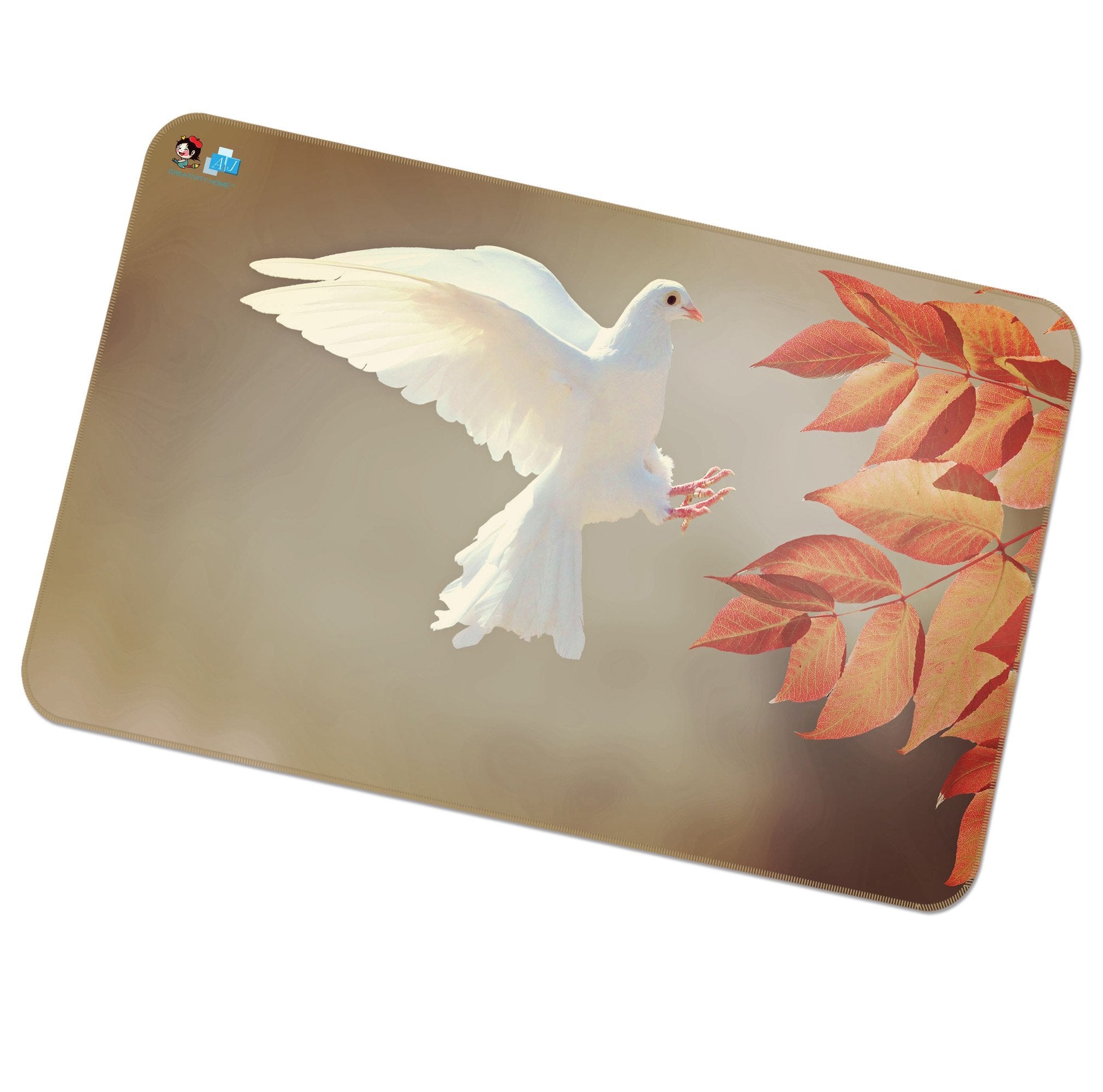 3D Dove Leaves 246 Non Slip Rug Mat Mat AJ Creativity Home