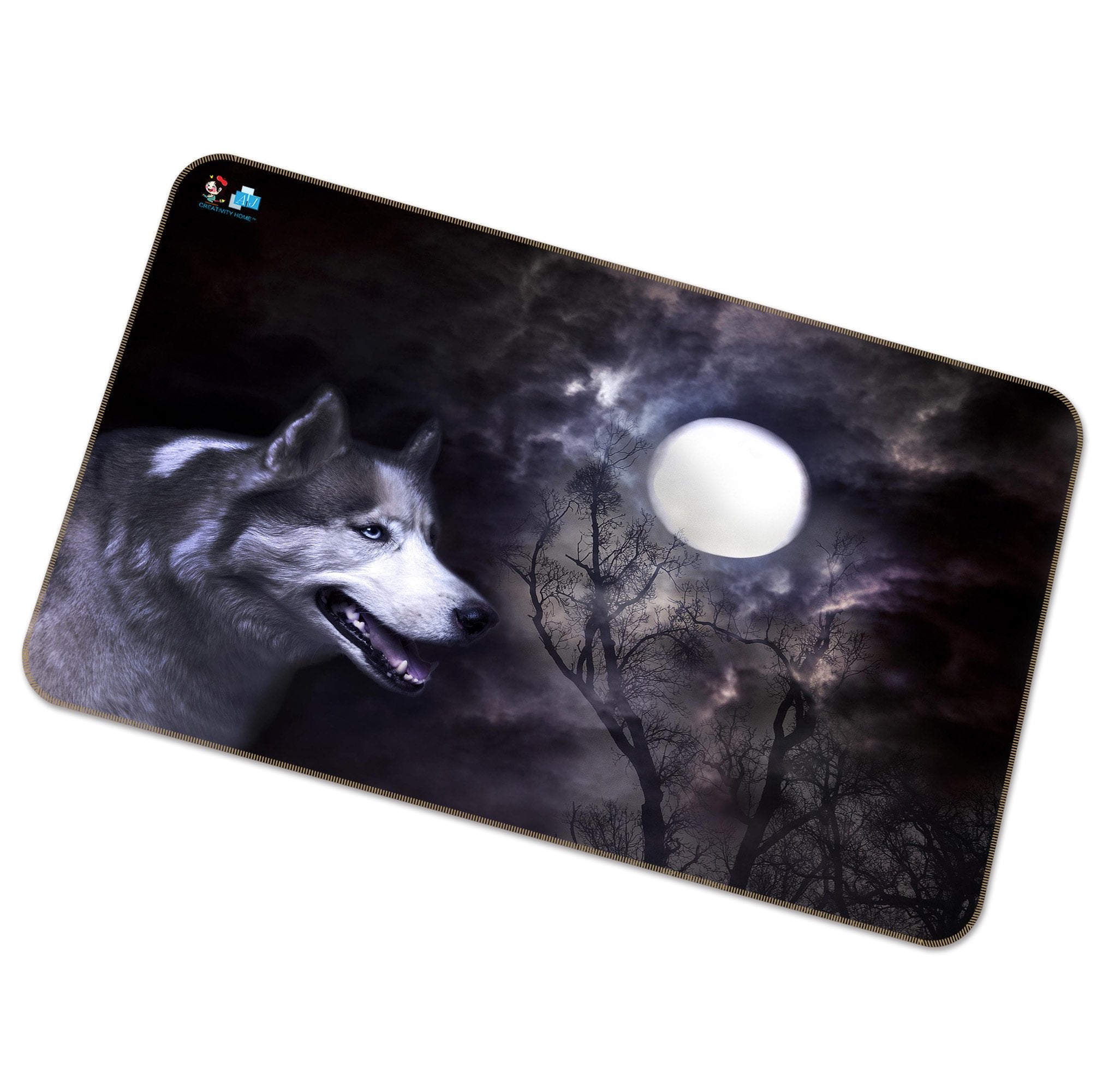 3D Full Moon Night Wolf 266 Non Slip Rug Mat Mat AJ Creativity Home
