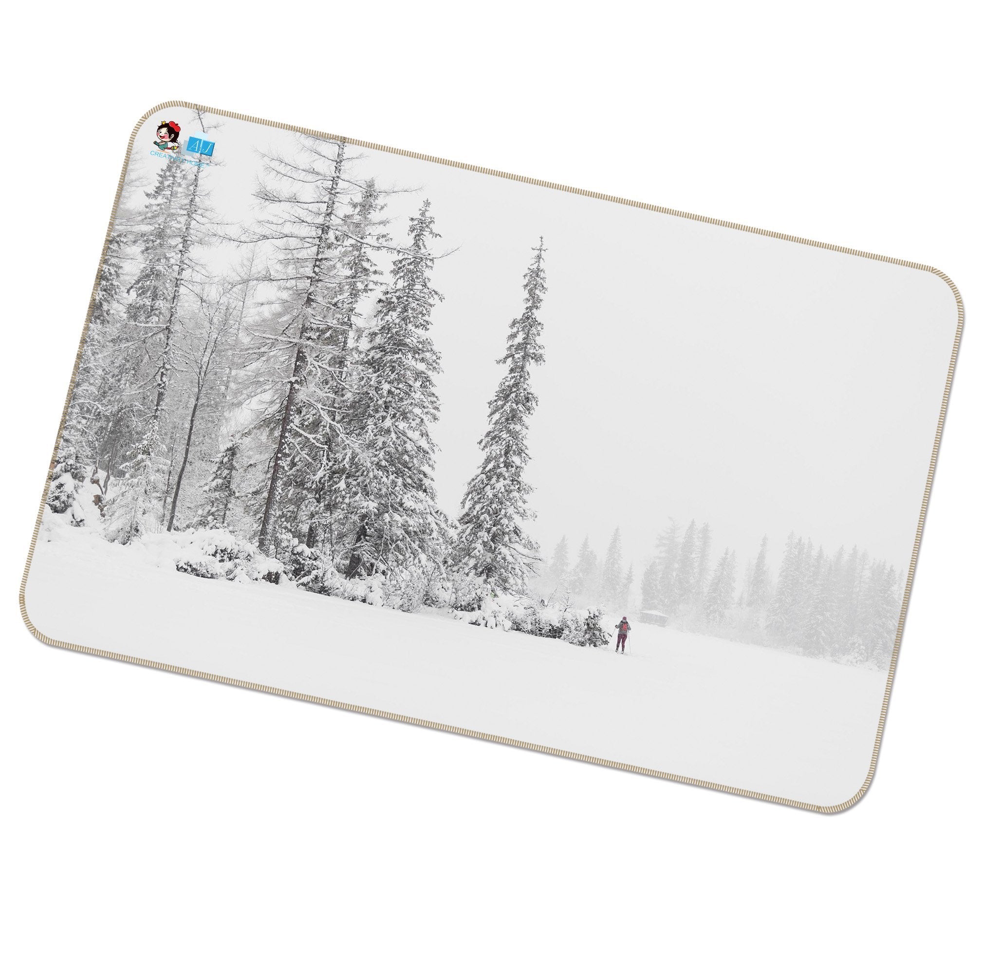 3D Snow Tree 203 Non Slip Rug Mat Mat AJ Creativity Home