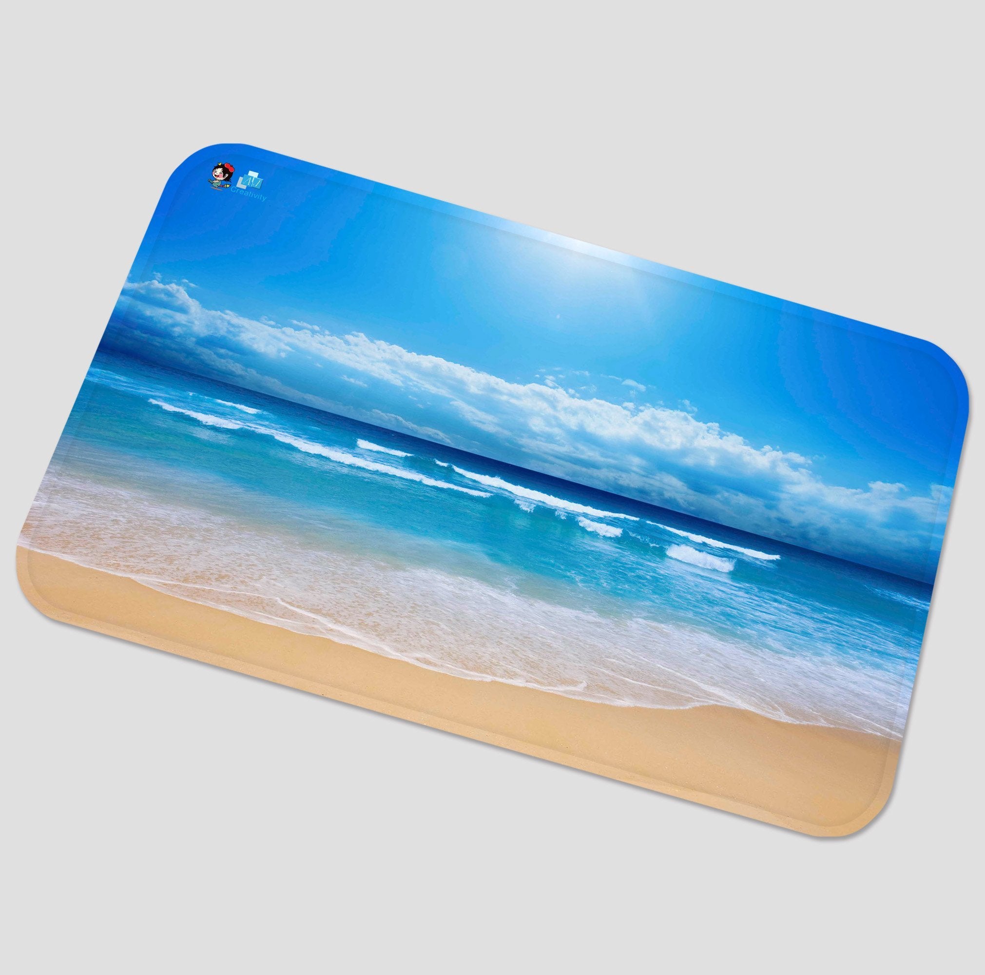 3D Vast Blue Sea 58 Non Slip Rug Mat Mat AJ Creativity Home