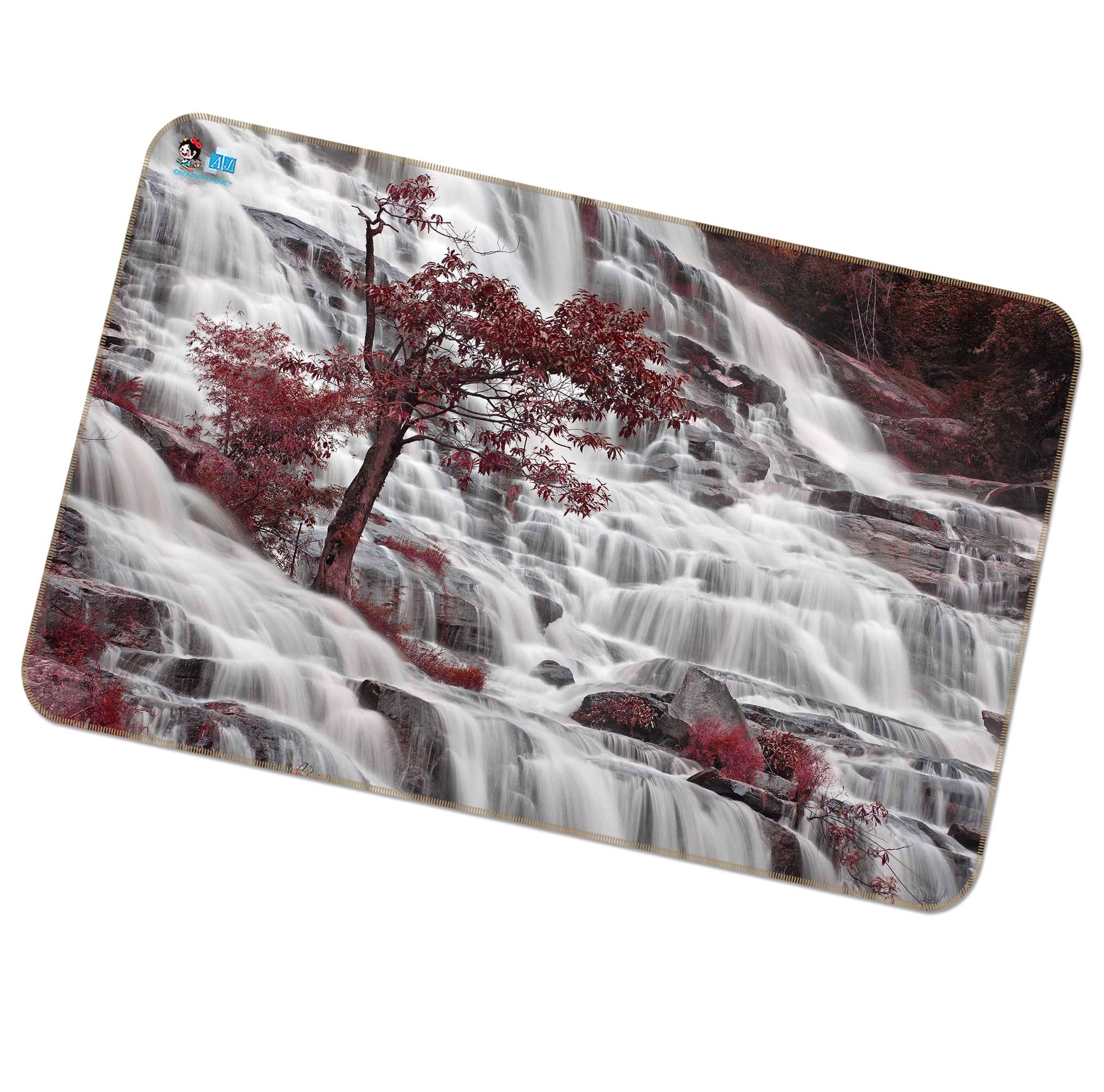 3D Waterfall Tree 234 Non Slip Rug Mat Mat AJ Creativity Home