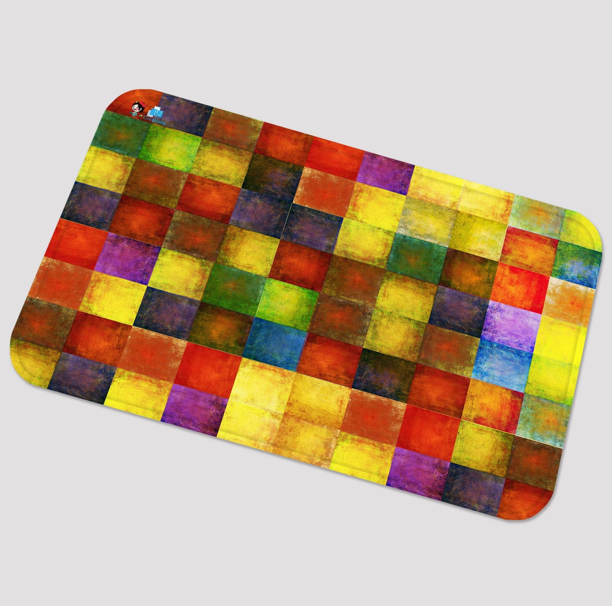 3D Colored Squares 119 Non Slip Rug Mat Mat AJ Creativity Home